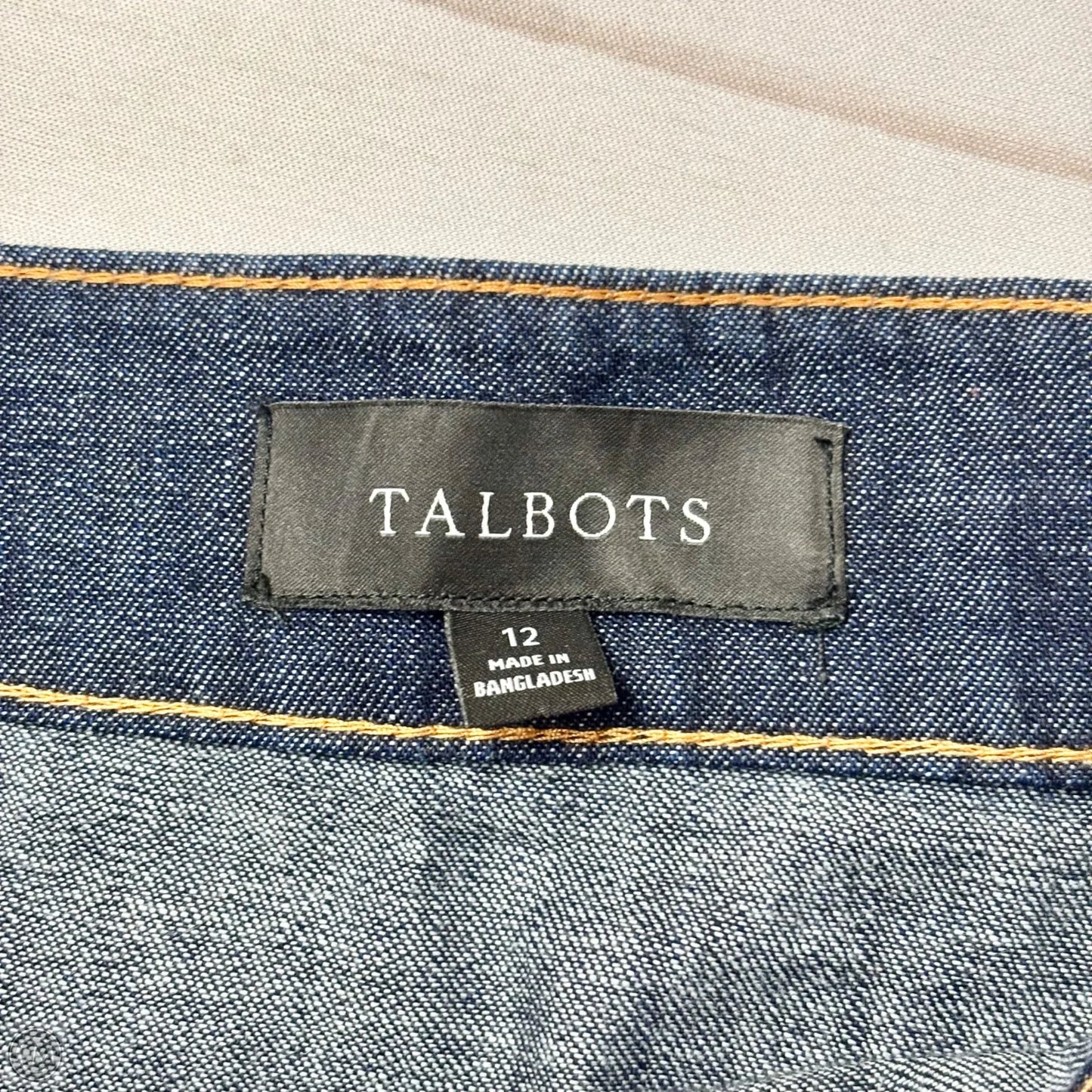 Skirt Midi By Talbots In Blue Denim, Size: 12