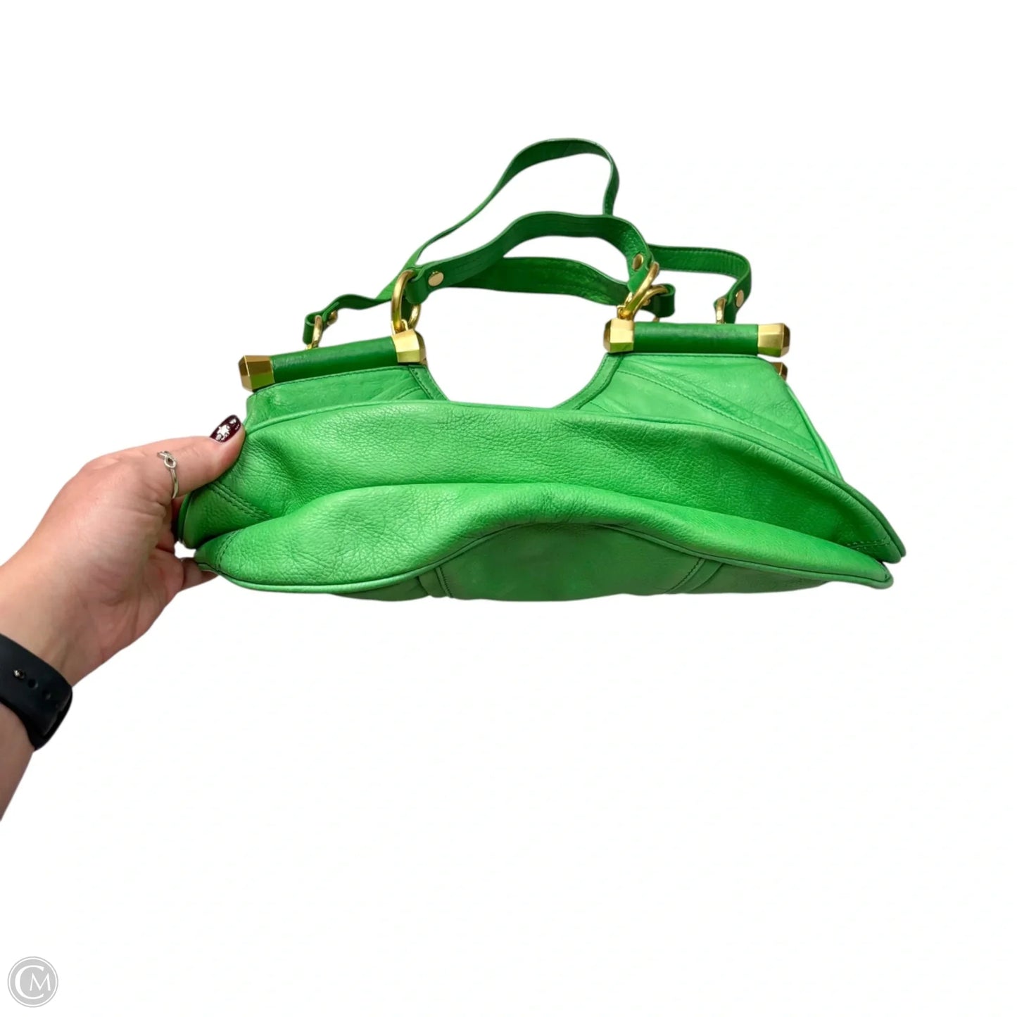 Handbag Leather By B. Makowsky, Size: Medium