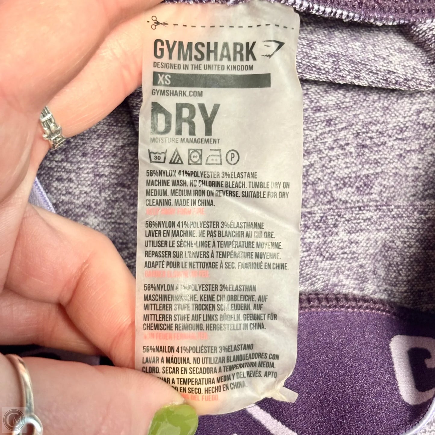 Athletic Leggings By Gym Shark In Purple, Size: Xs