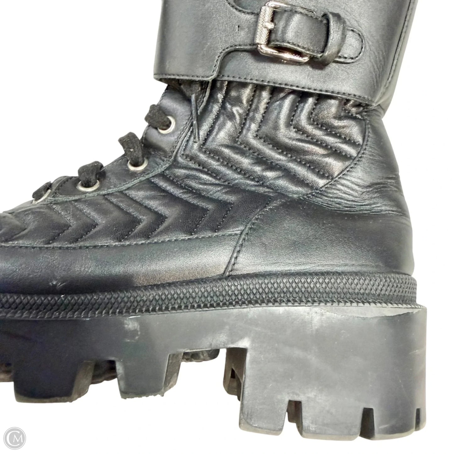 Boots Luxury Designer By Gucci In Black, Size: 6.5