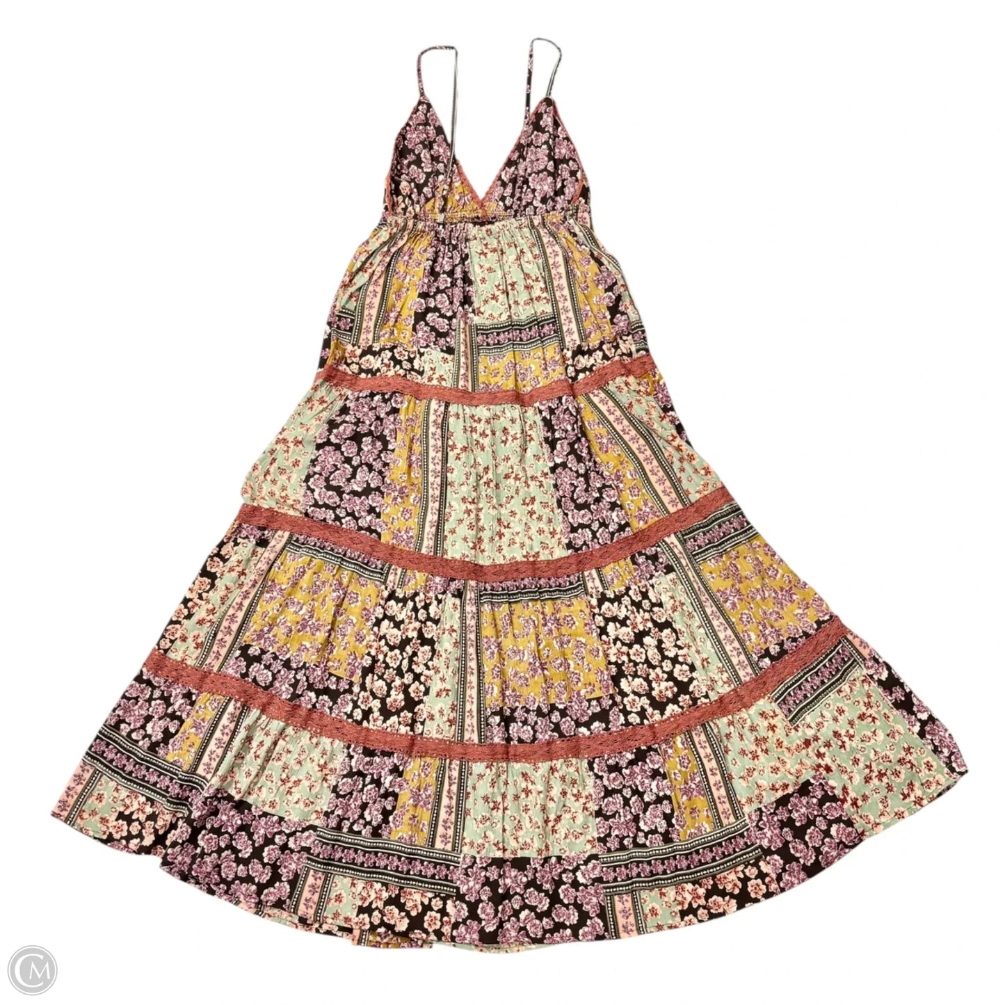 Dress Casual Midi By Angie In Floral Print, Size: L