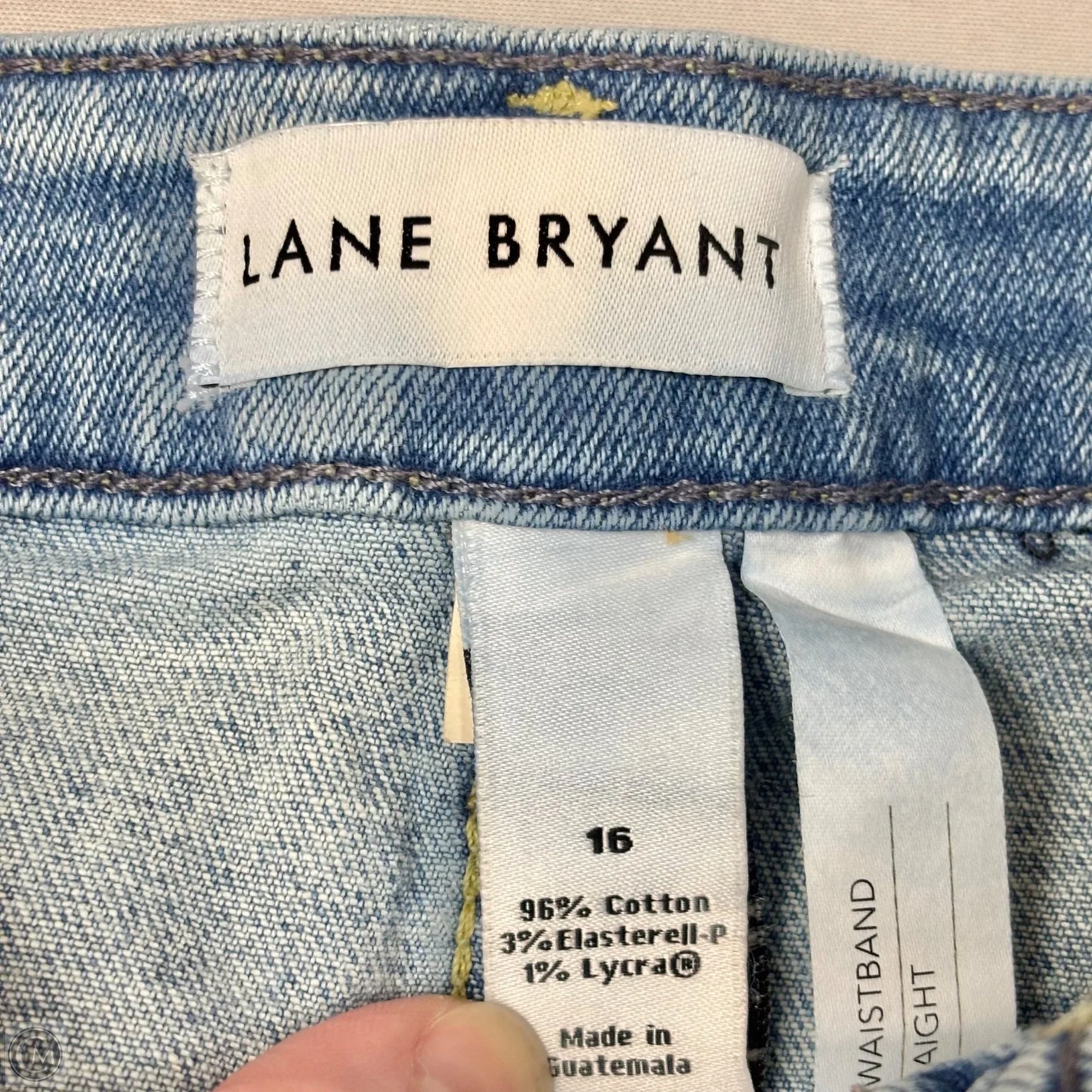 Jeans Straight By Lane Bryant In Blue Denim, Size: 16