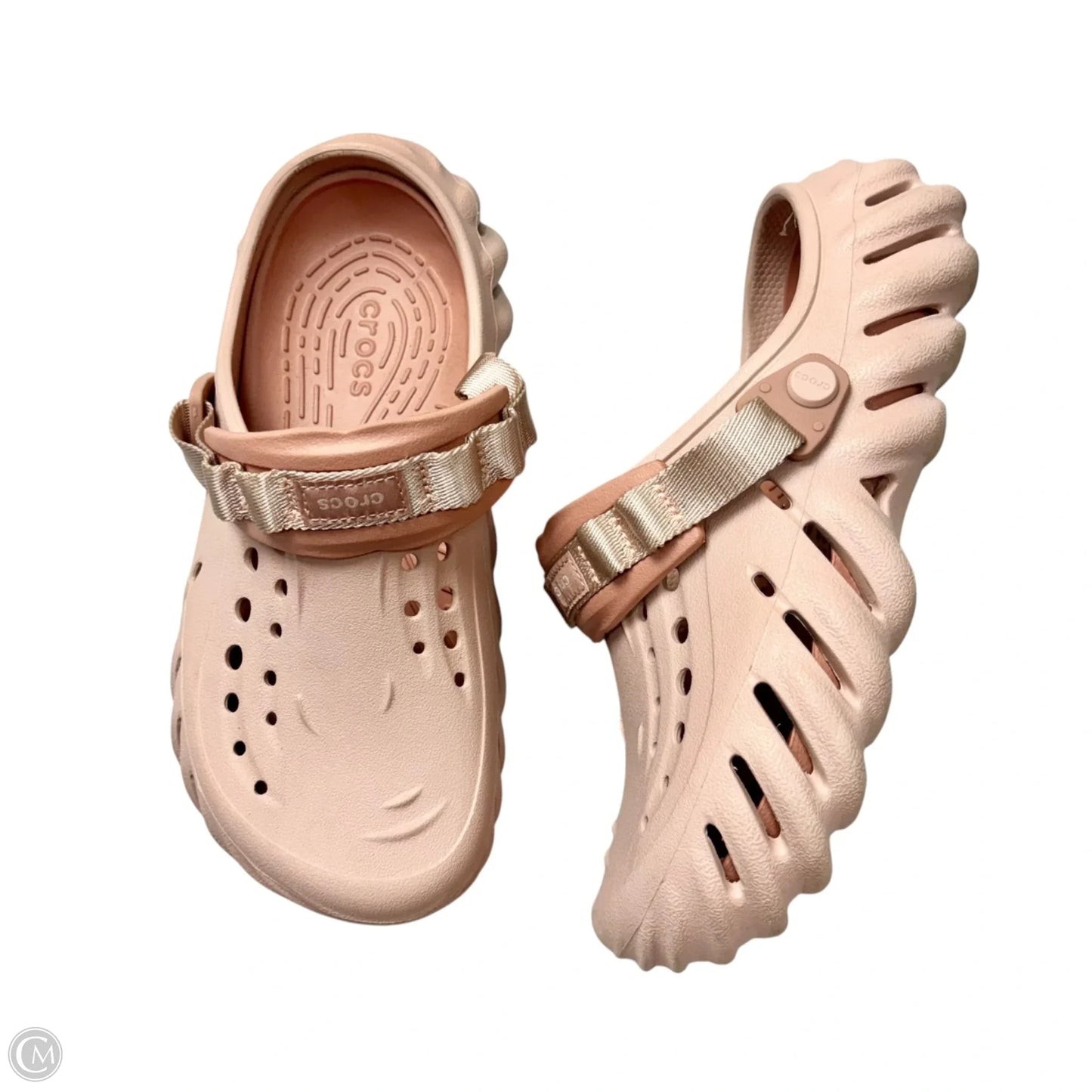 Shoes Flats By Crocs In Pink, Size: 8