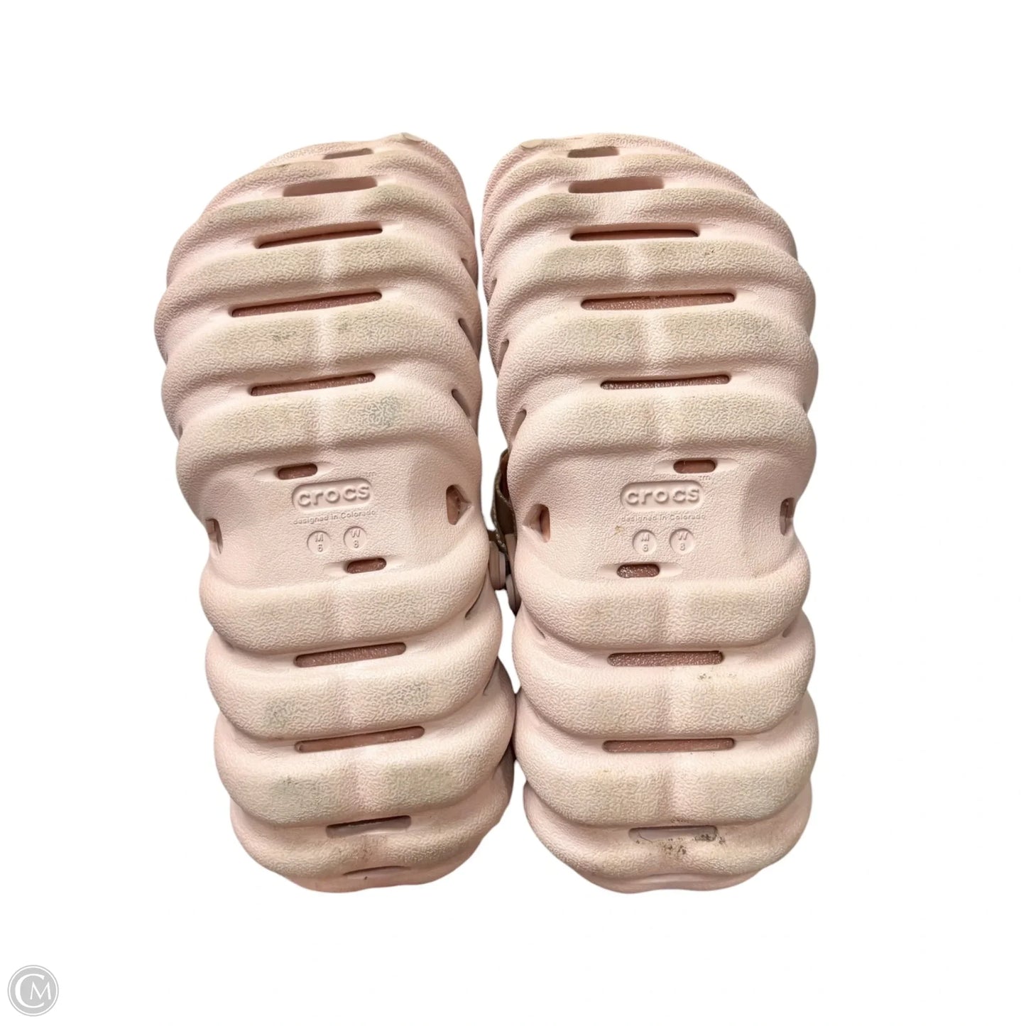 Shoes Flats By Crocs In Pink, Size: 8