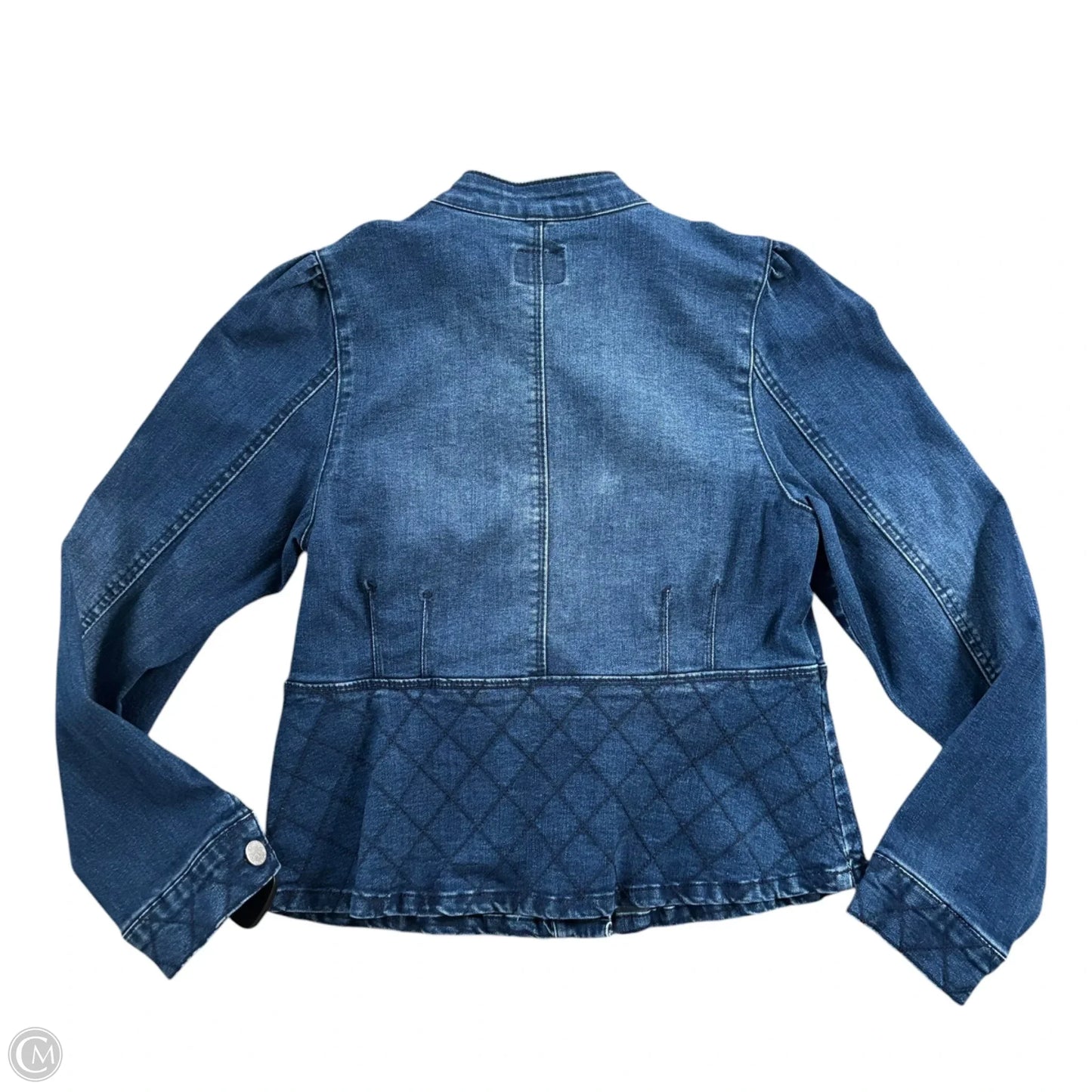 Jacket Denim By Curve Appeal In Blue Denim, Size: S