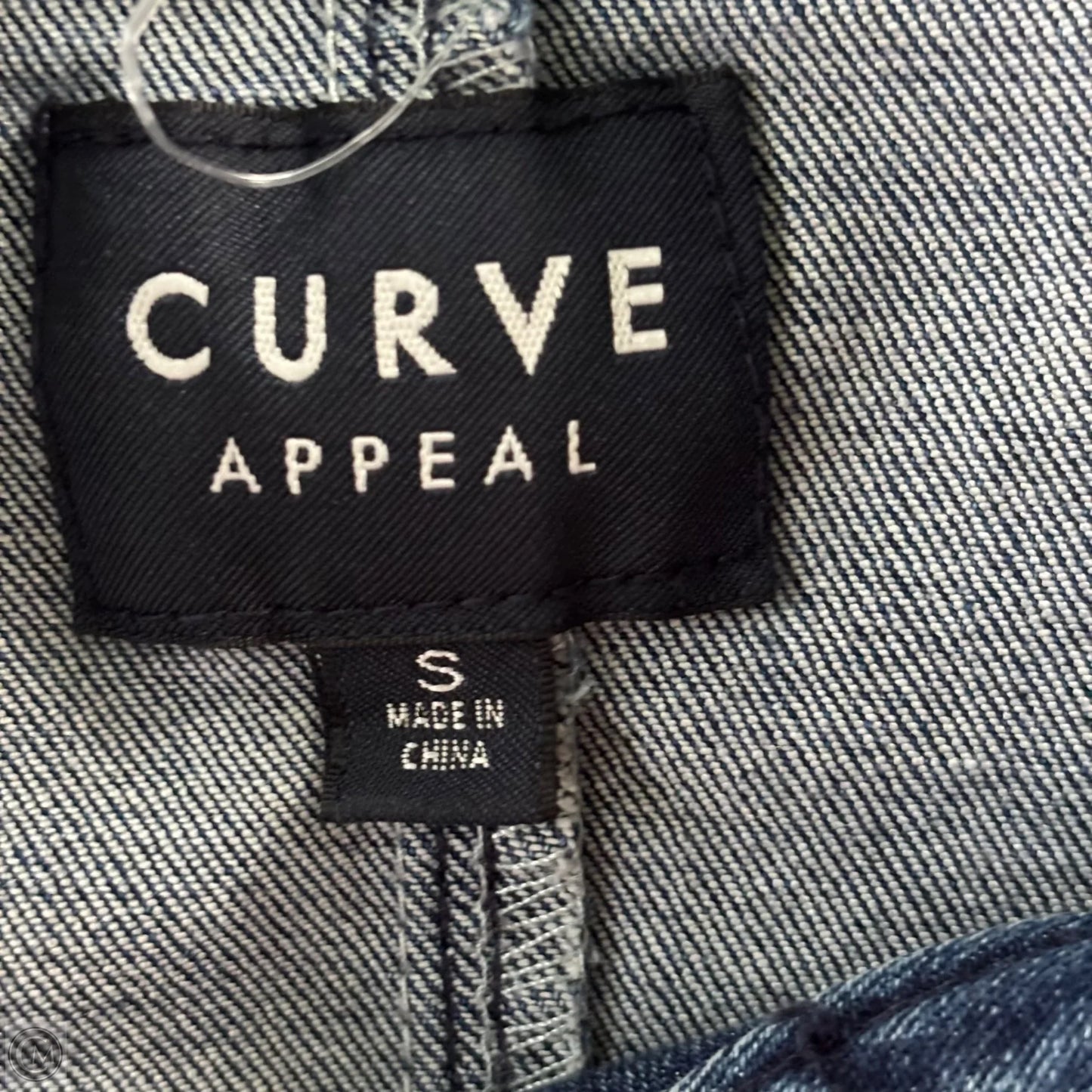 Jacket Denim By Curve Appeal In Blue Denim, Size: S