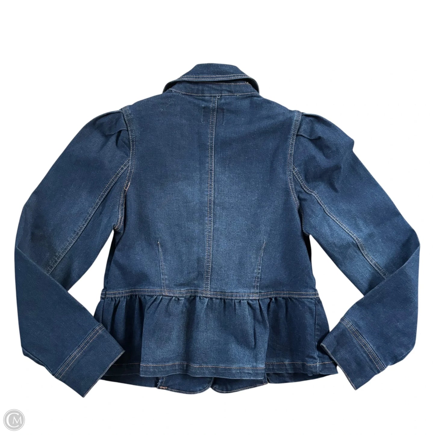 Jacket Denim By Curve Appeal In Blue Denim, Size: S