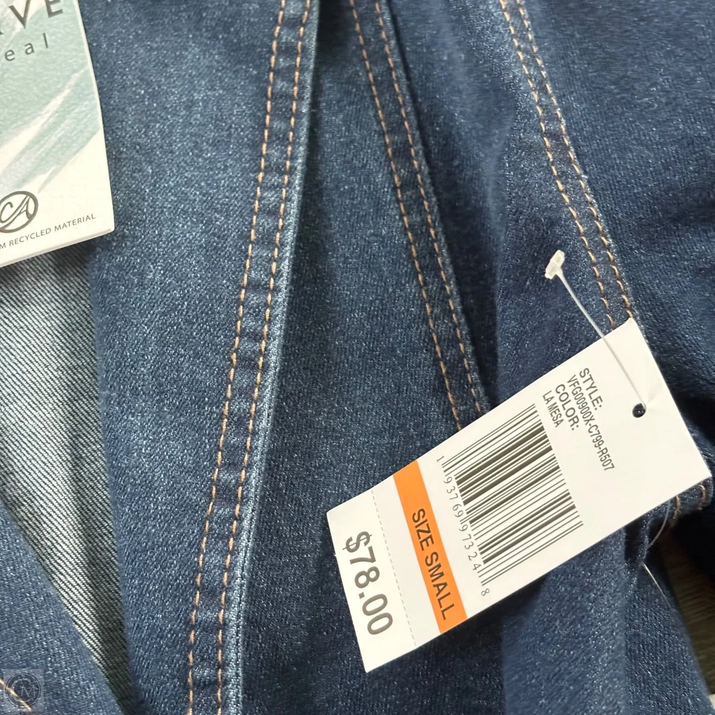 Jacket Denim By Curve Appeal In Blue Denim, Size: S
