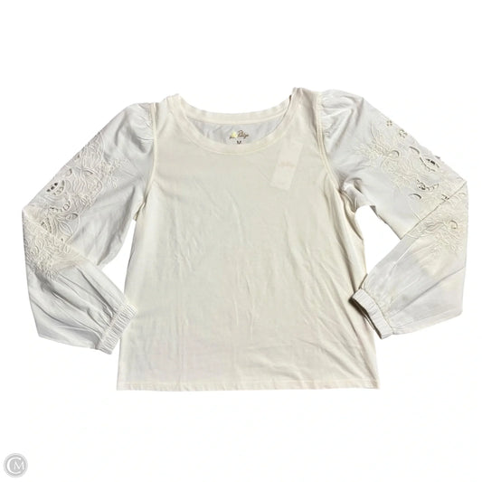Top Long Sleeve Designer By Lilly Pulitzer In Cream, Size: M