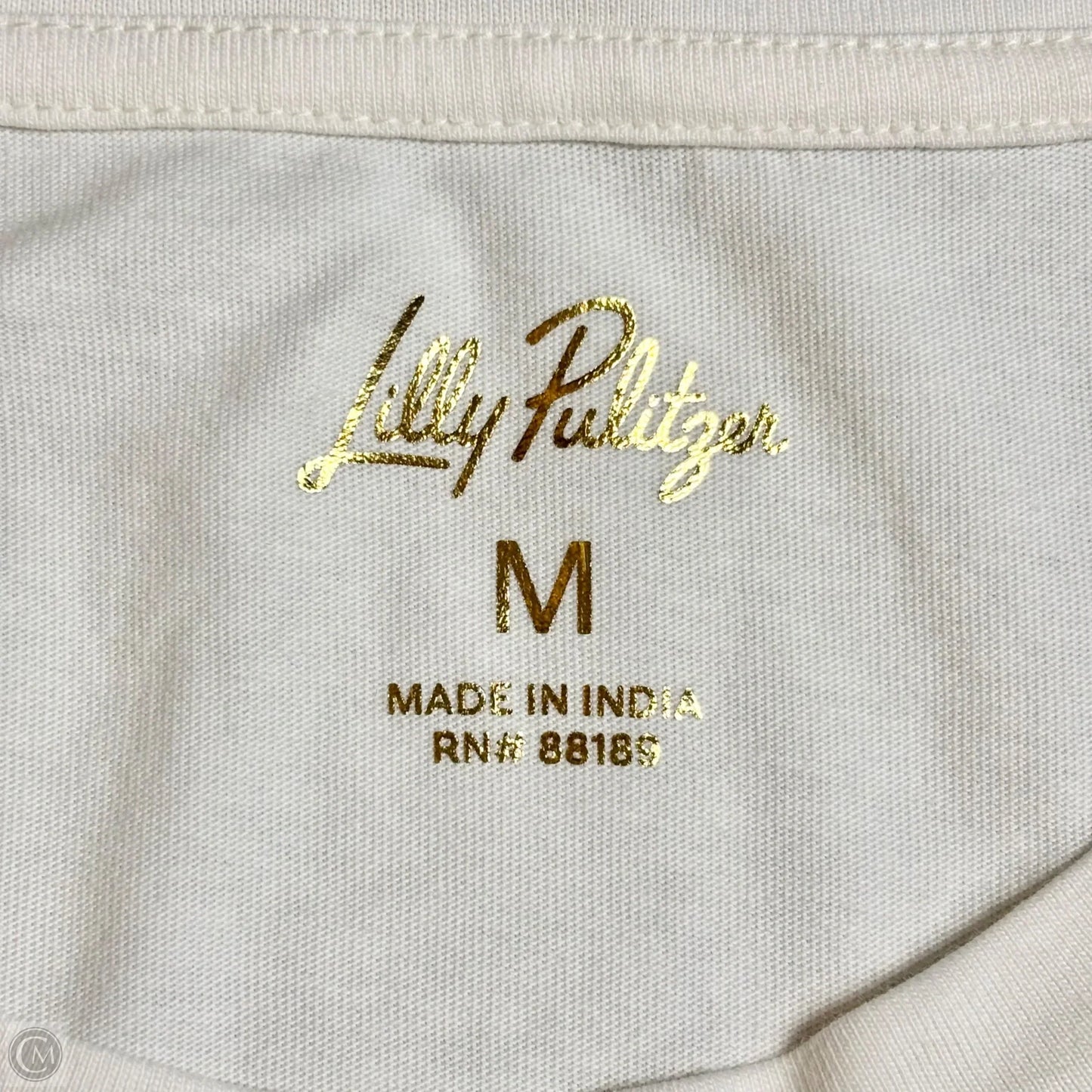 Top Long Sleeve Designer By Lilly Pulitzer In Cream, Size: M
