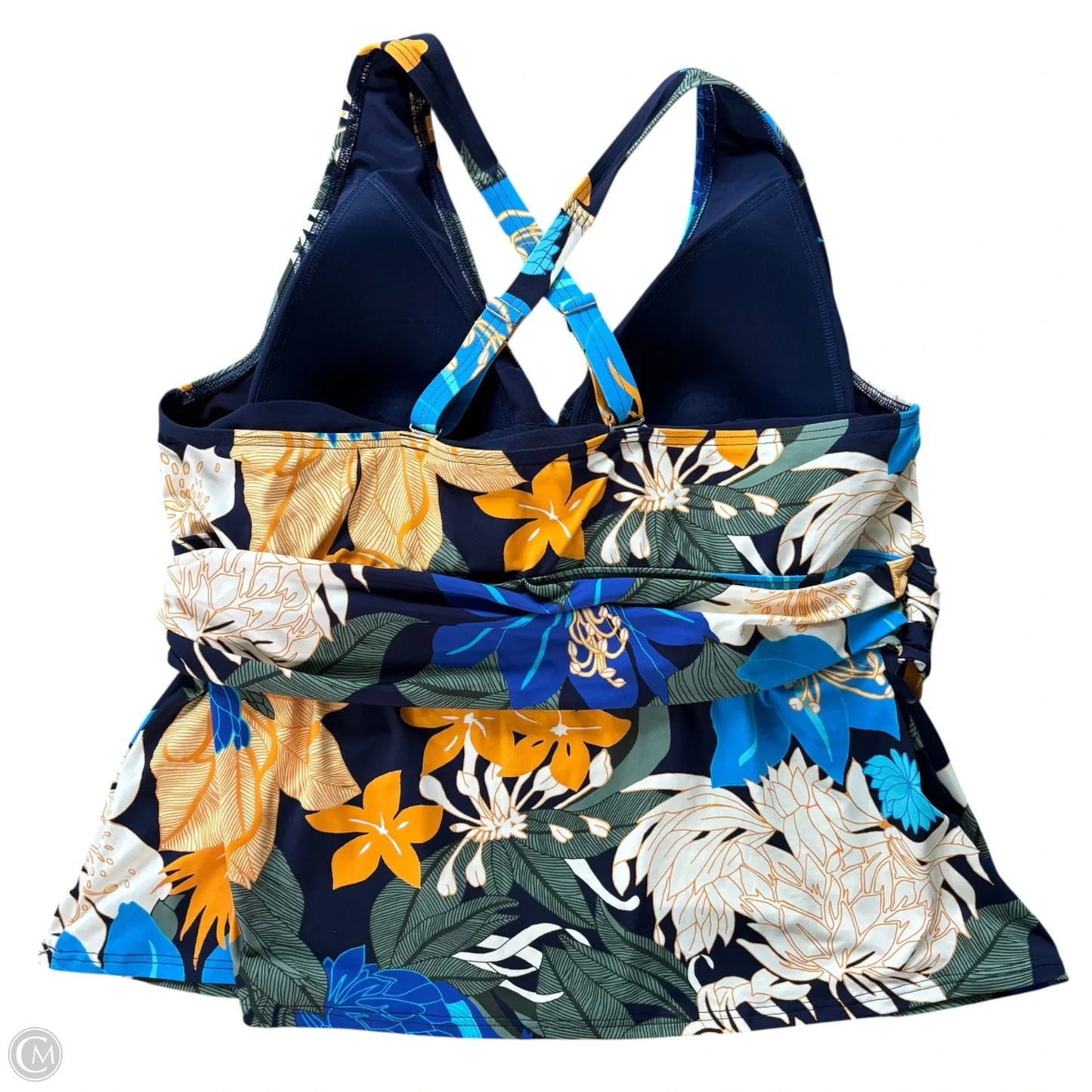 Swimsuit Top By Lands End In Floral Print, Size: 2x