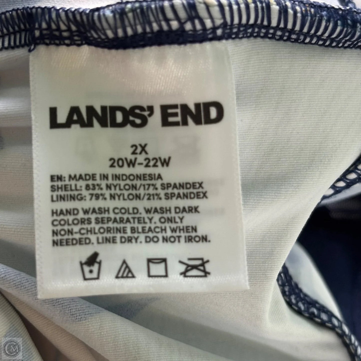 Swimsuit Top By Lands End In Floral Print, Size: 2x