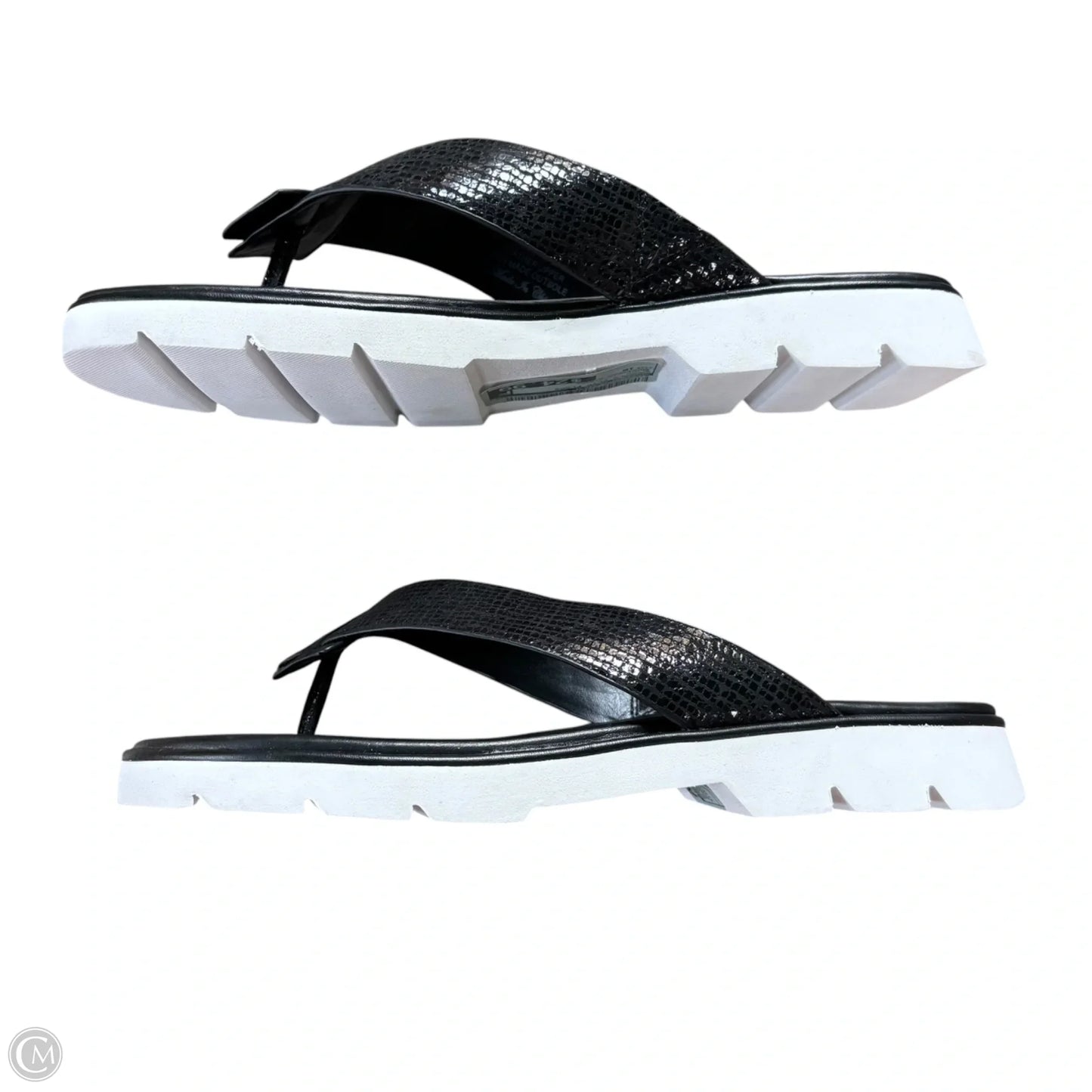 Sandals Flip Flops By Donald Pliner In Black, Size: 10