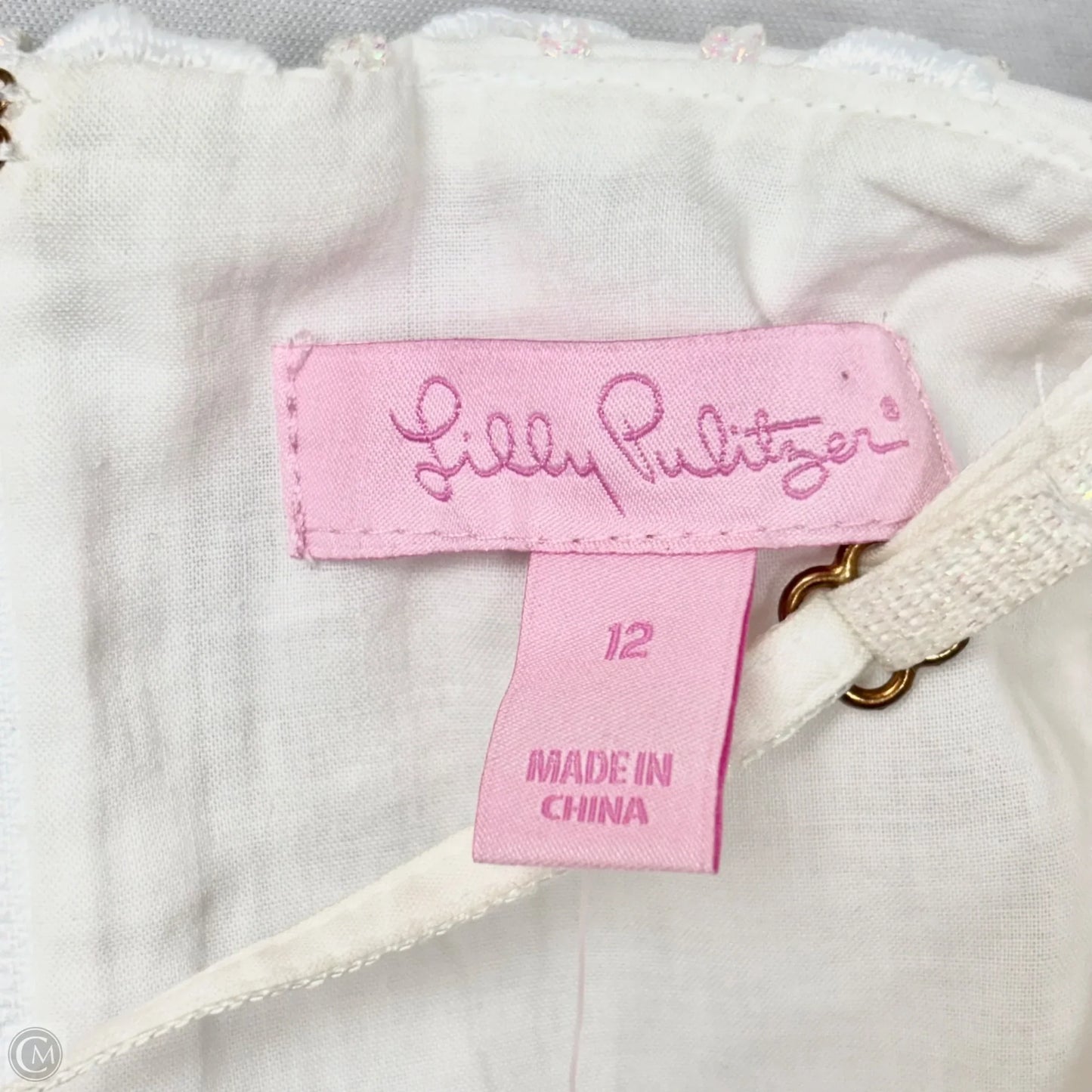 Dress Designer By Lilly Pulitzer In White, Size: L