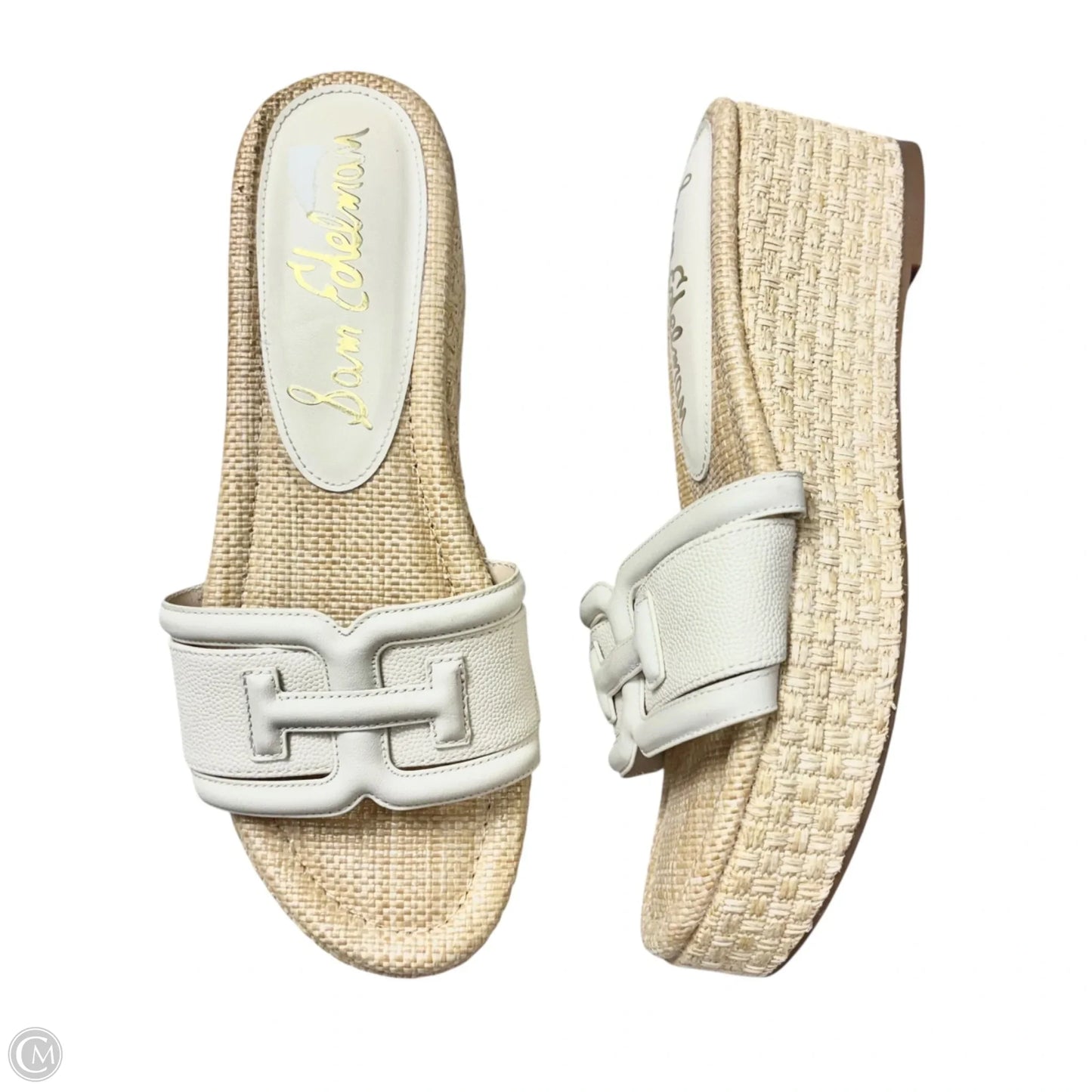 Sandals Heels Wedge By Sam Edelman In Cream, Size: 8.5