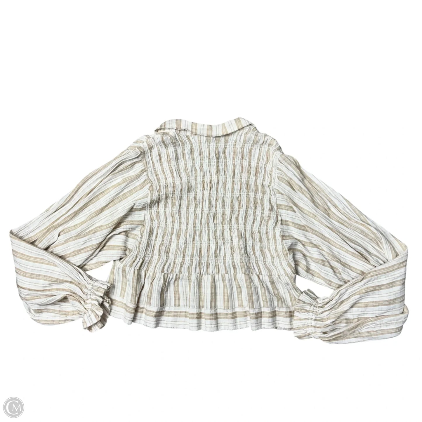 Top Long Sleeve By Anthropologie In Striped Pattern, Size: S