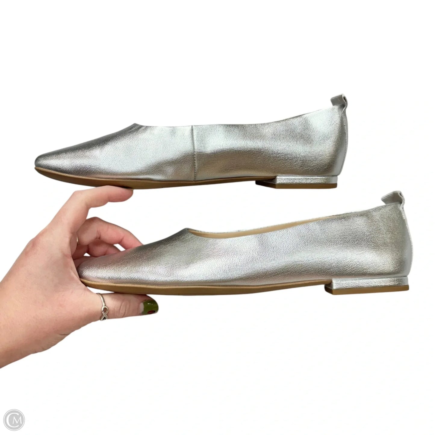 Shoes Flats By Franco Sarto In Silver, Size: 9