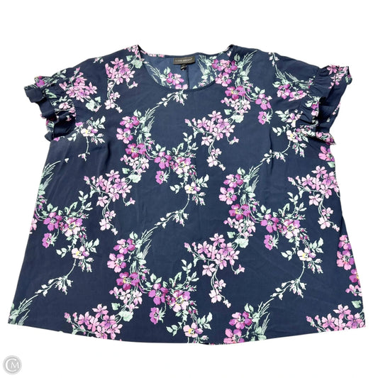 Top Short Sleeve By Lane Bryant In Floral Print, Size: 3x