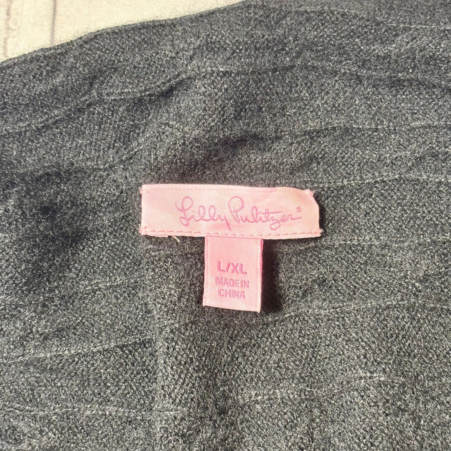 Sweater Cardigan Designer By Lilly Pulitzer In Black, Size: Xl
