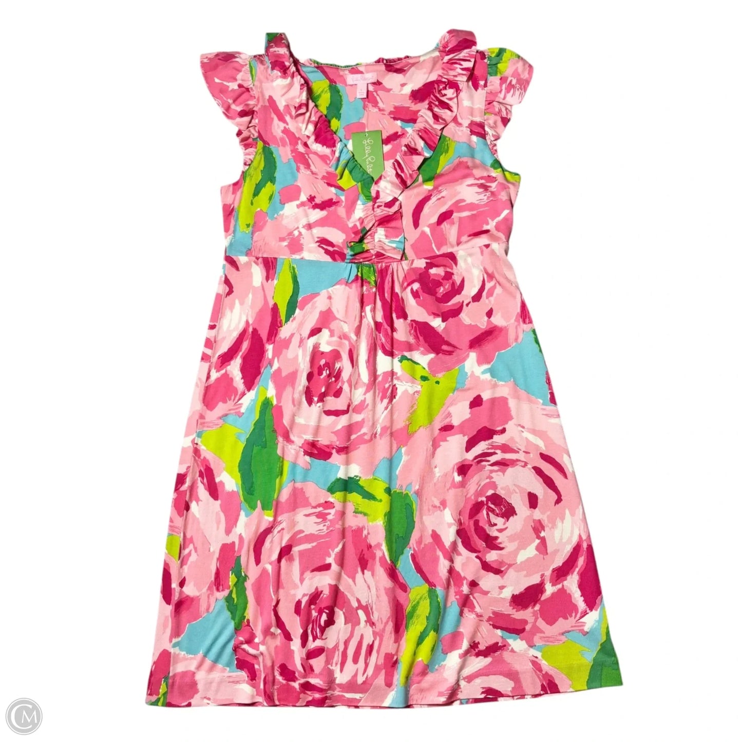 Dress Designer By Lilly Pulitzer In Floral Print, Size: L