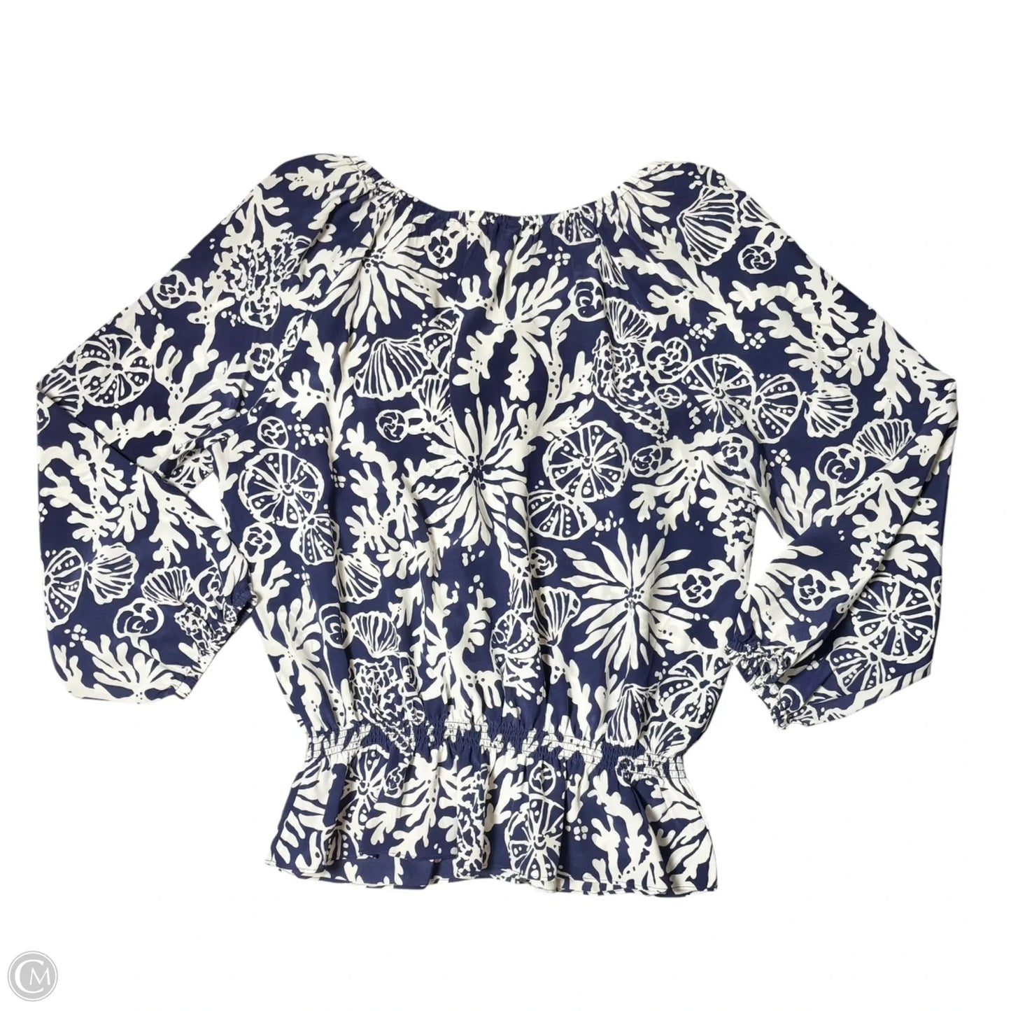 Top Long Sleeve Designer By Lilly Pulitzer In Navy, Size: L
