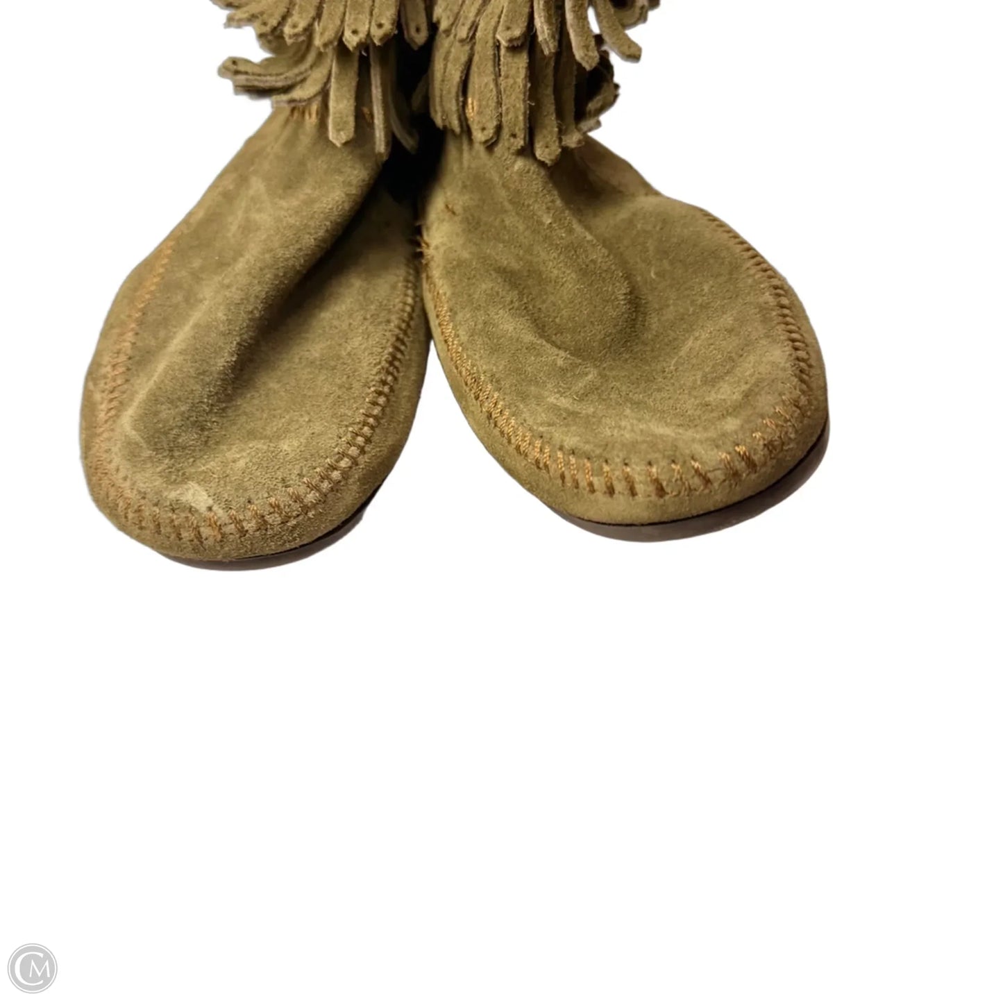 Boots Ankle Flats By Minnetonka In Green, Size: 10