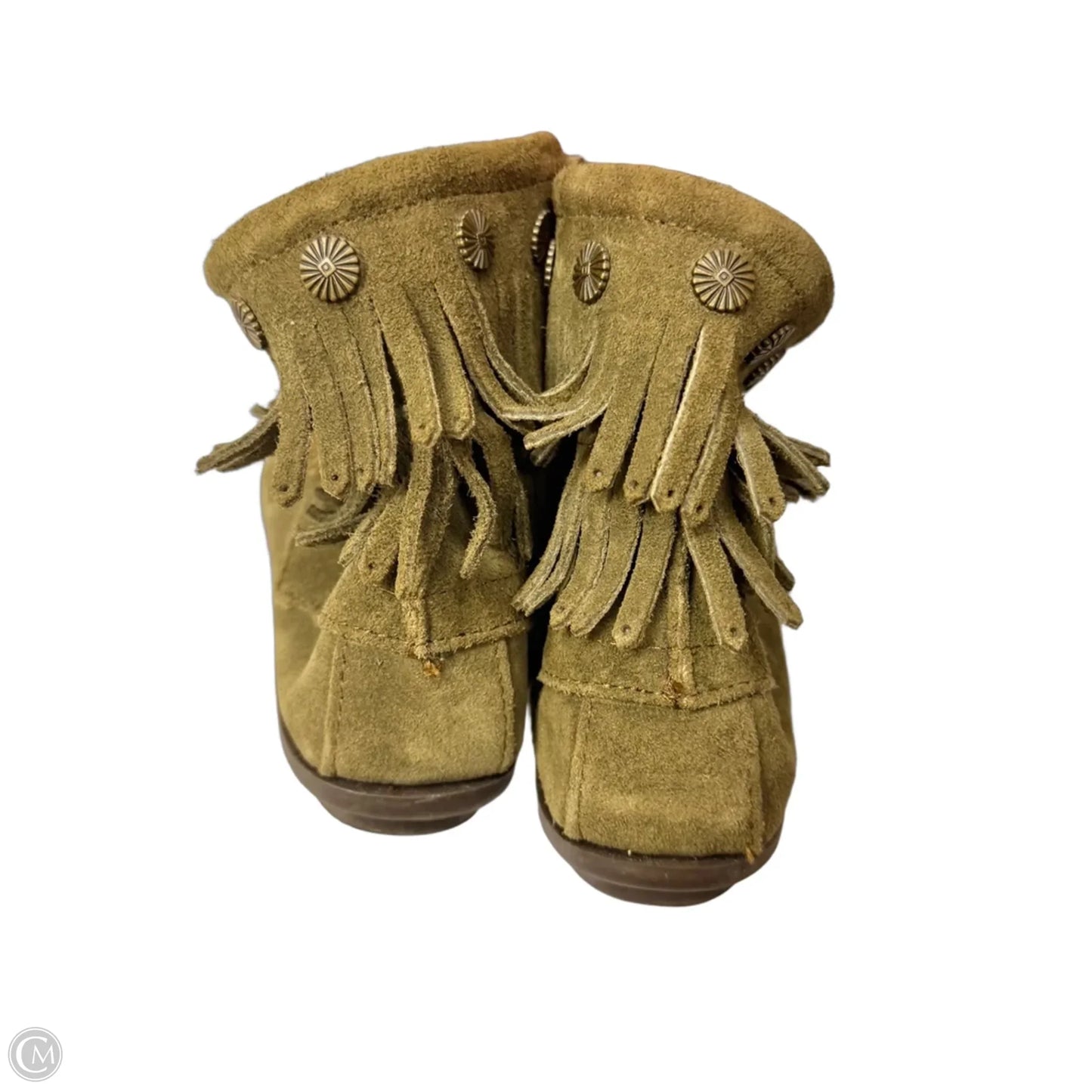 Boots Ankle Flats By Minnetonka In Green, Size: 10