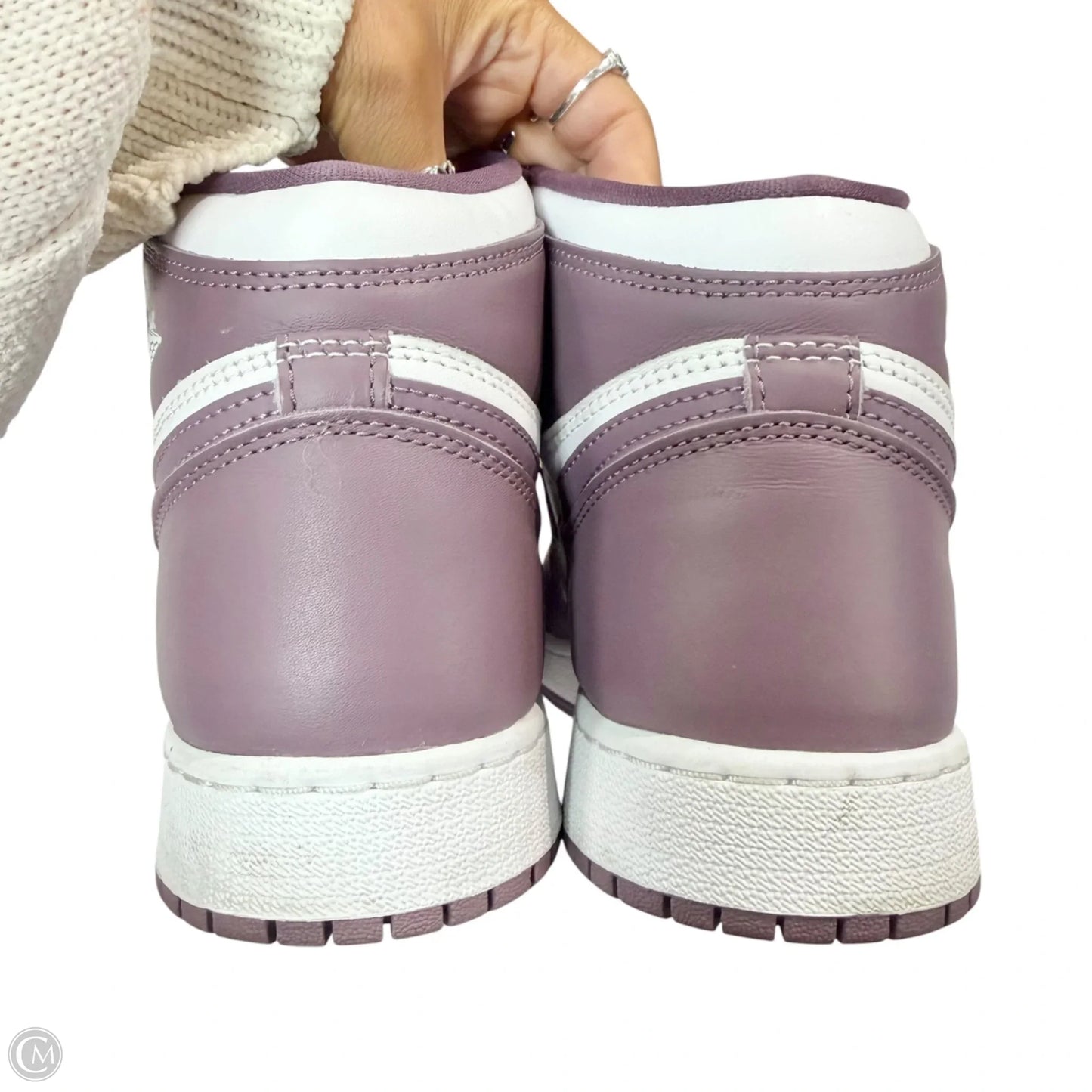 Shoes Luxury Designer By Jordan In Purple & White, Size: 9