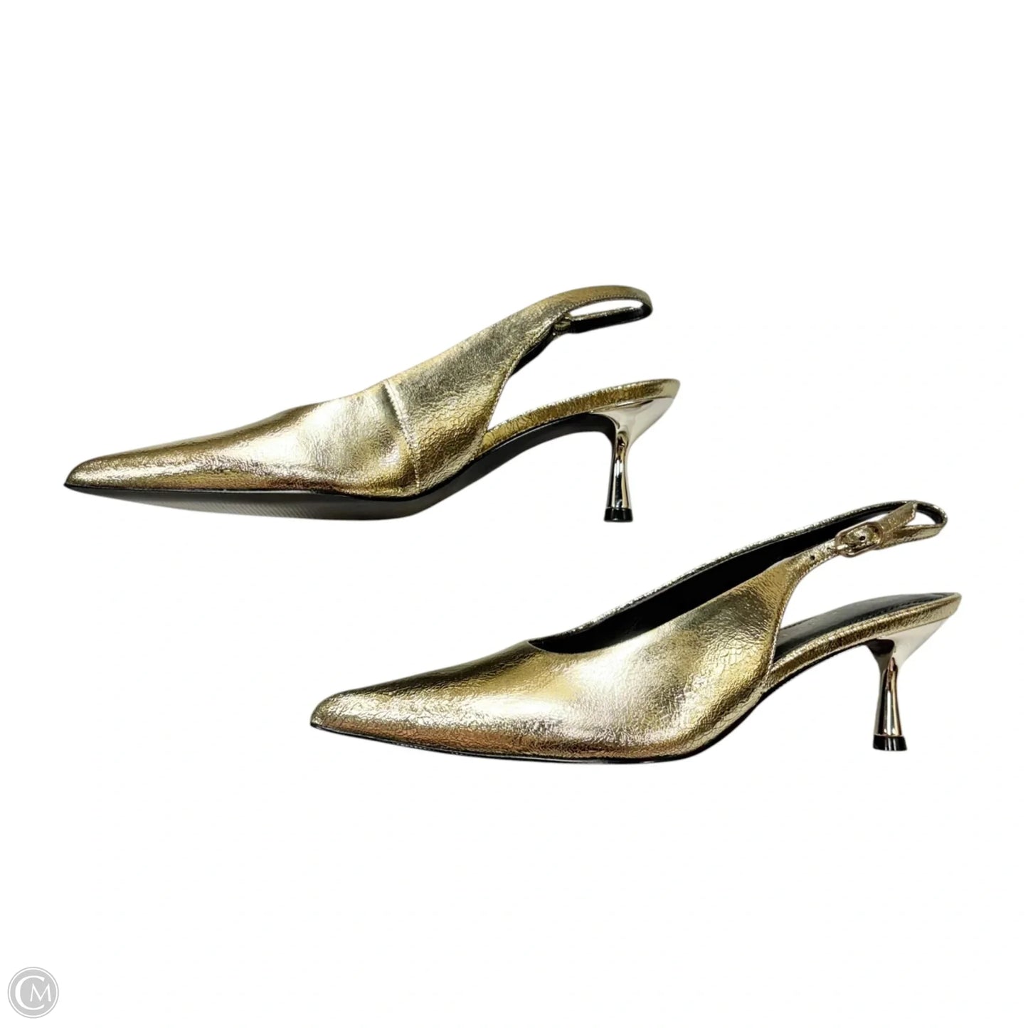Shoes Heels Kitten By Marc Fisher In Gold, Size: 7.5