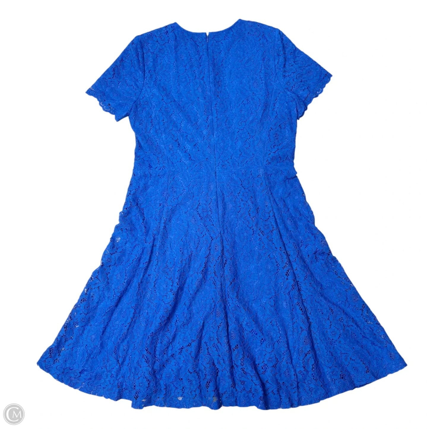 Dress Casual Midi By Lauren By Ralph Lauren In Blue, Size: L