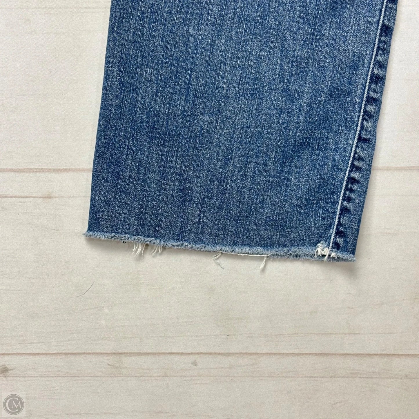 Jeans Straight By Mother In Blue Denim, Size: 8