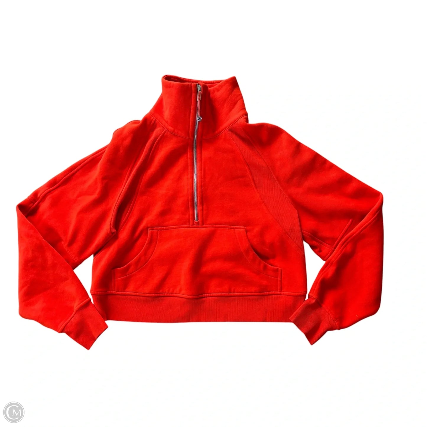Athletic Sweatshirt Collar By Lululemon In Orange, Size: S