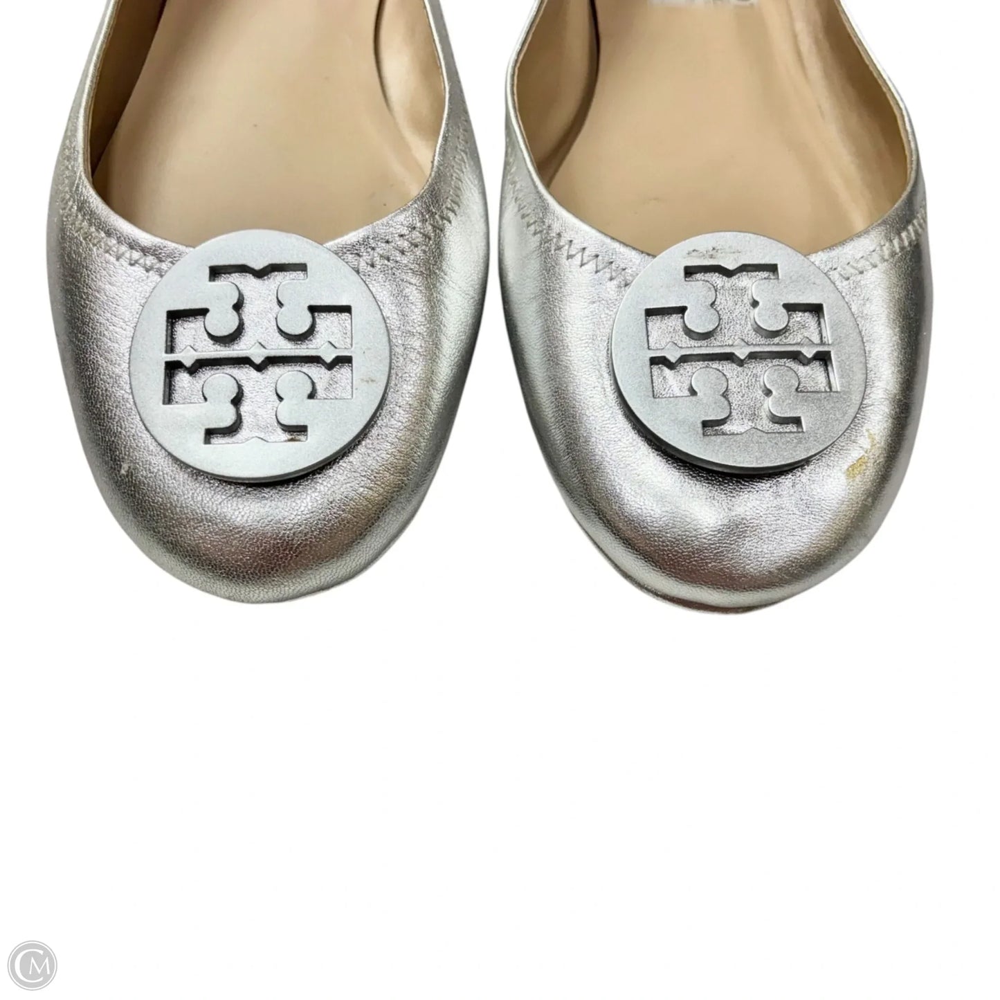 Shoes Designer By Tory Burch In Silver, Size: 10.5