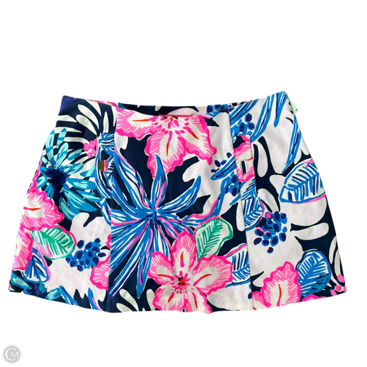 Skort Designer By Lilly Pulitzer In Floral Print, Size: L