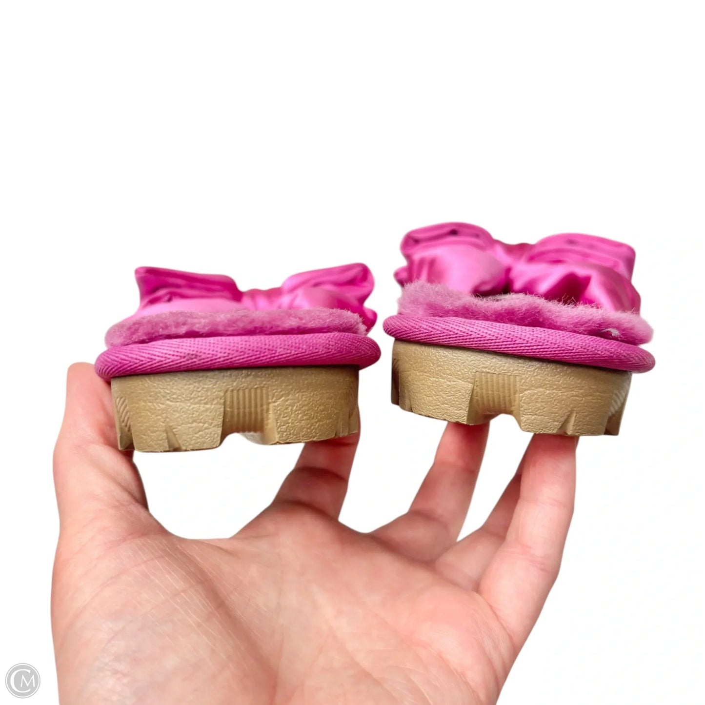 Slippers Designer By Ugg In Pink, Size: 6