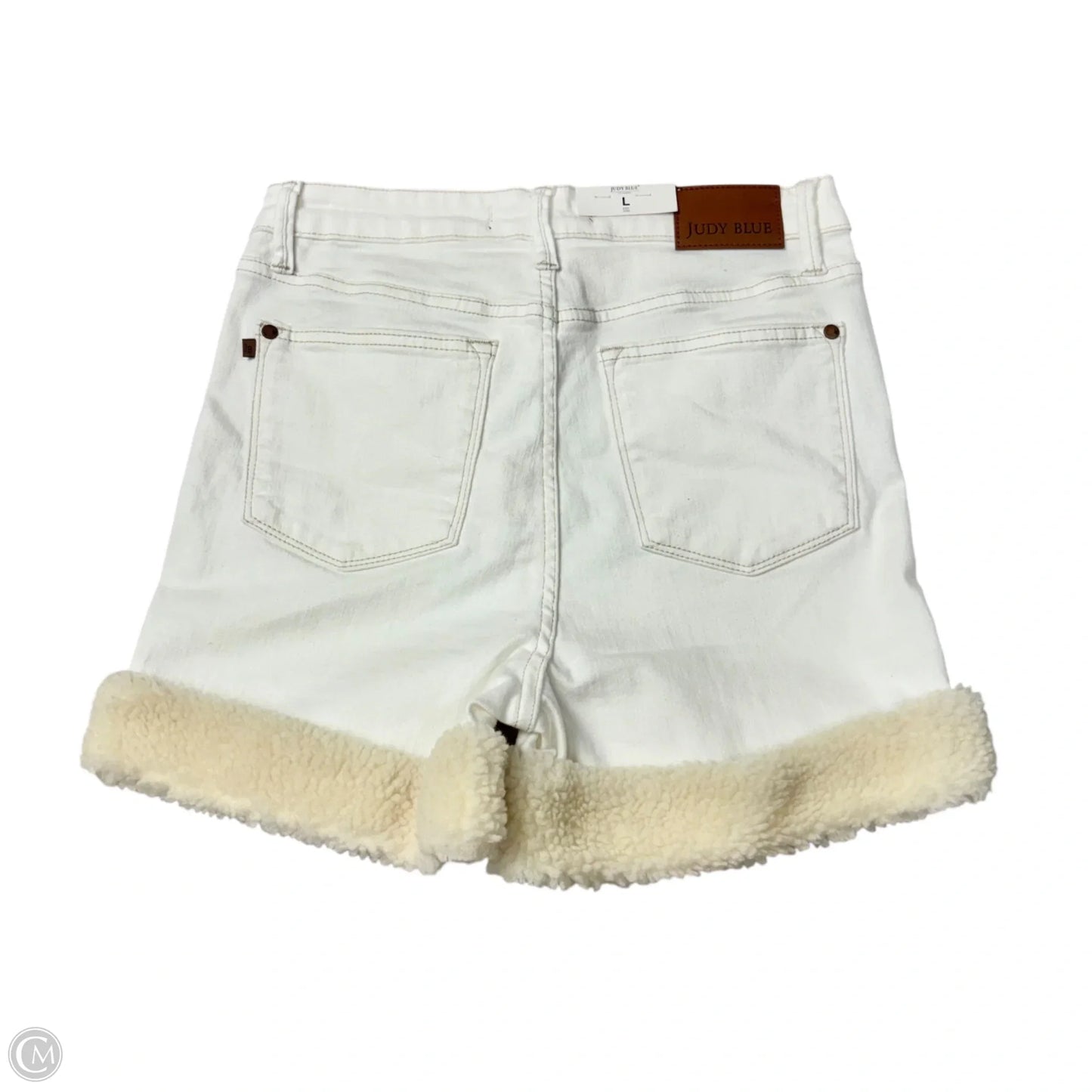 Shorts By Judy Blue In White Denim, Size: L