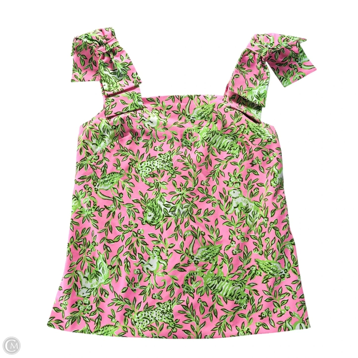Top Sleeveless Designer By Lilly Pulitzer In Green & Pink, Size: S