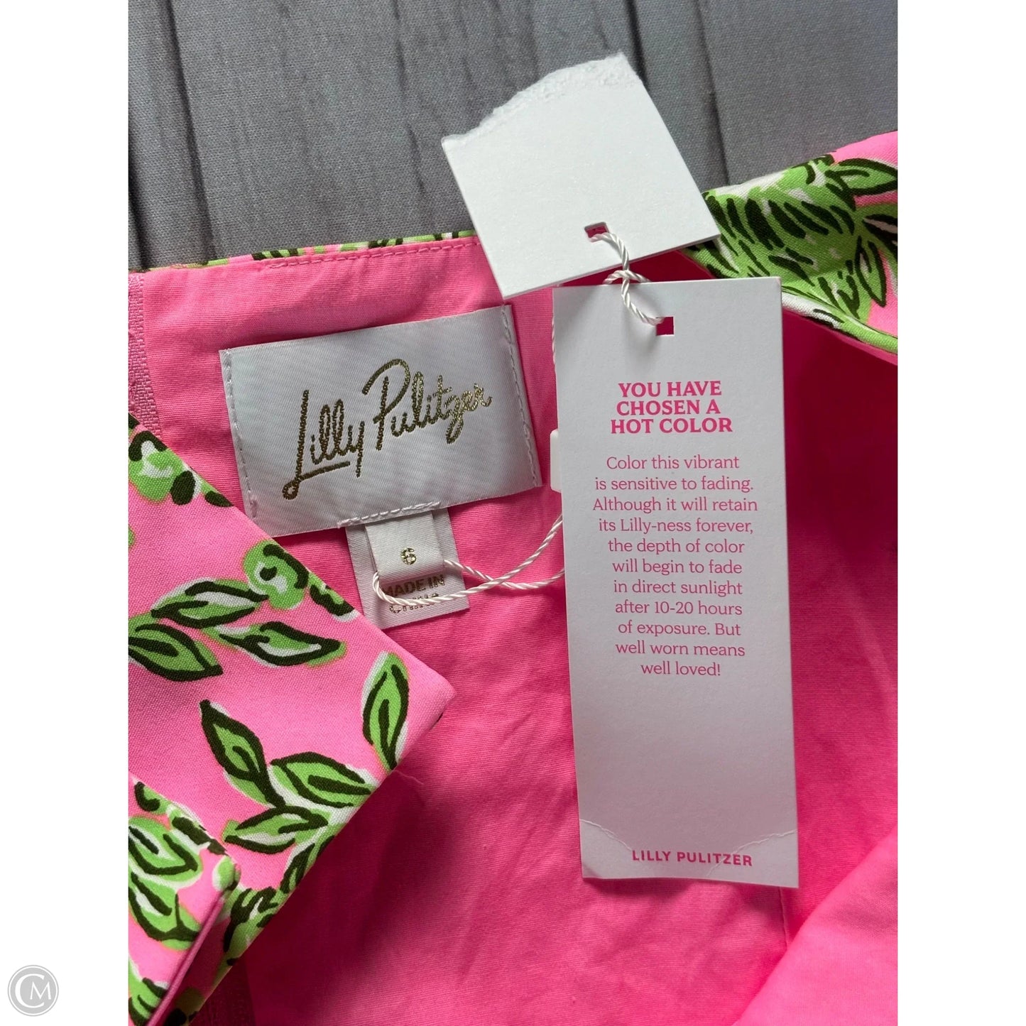 Top Sleeveless Designer By Lilly Pulitzer In Green & Pink, Size: S
