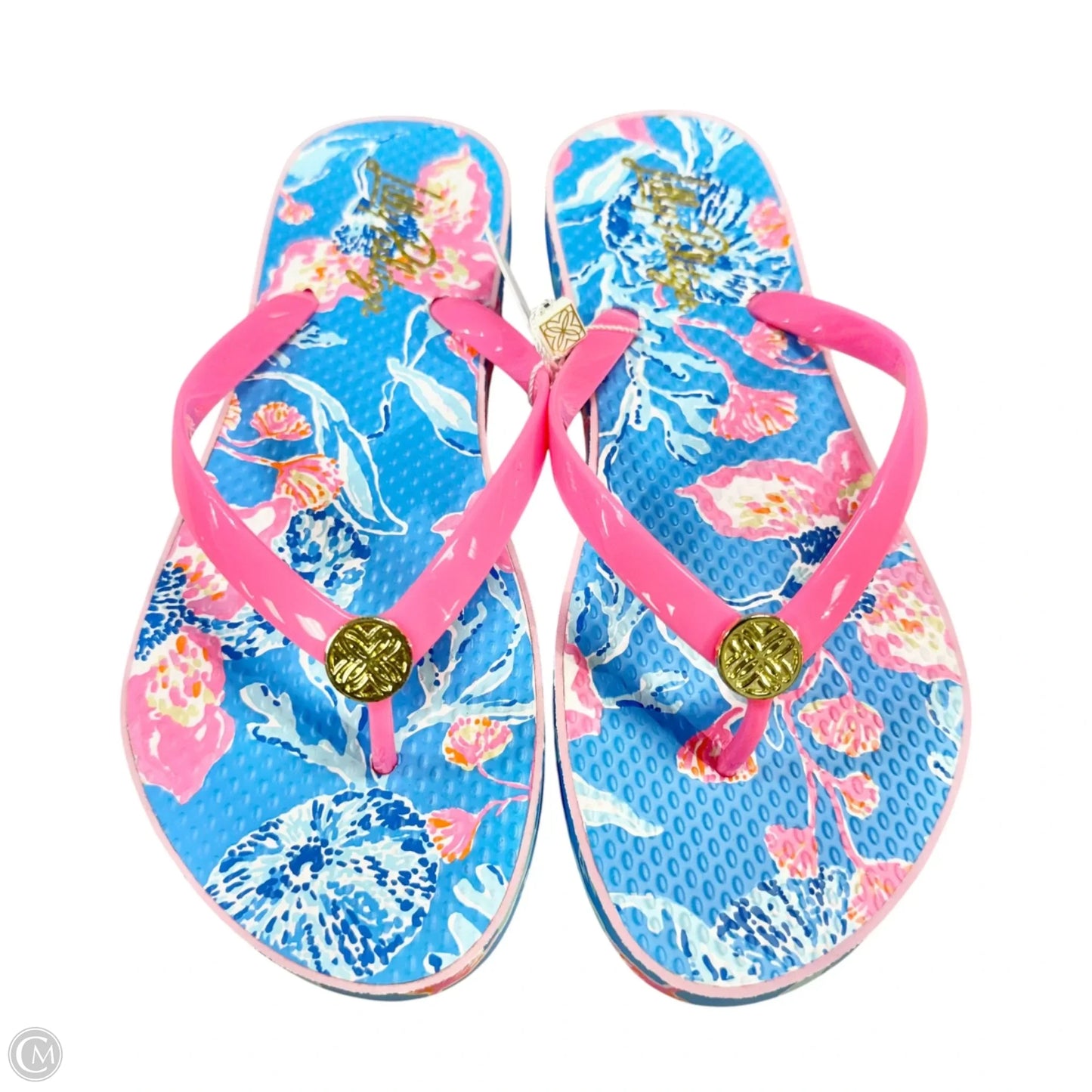 Sandals Designer By Lilly Pulitzer In Floral Print, Size: 7.5