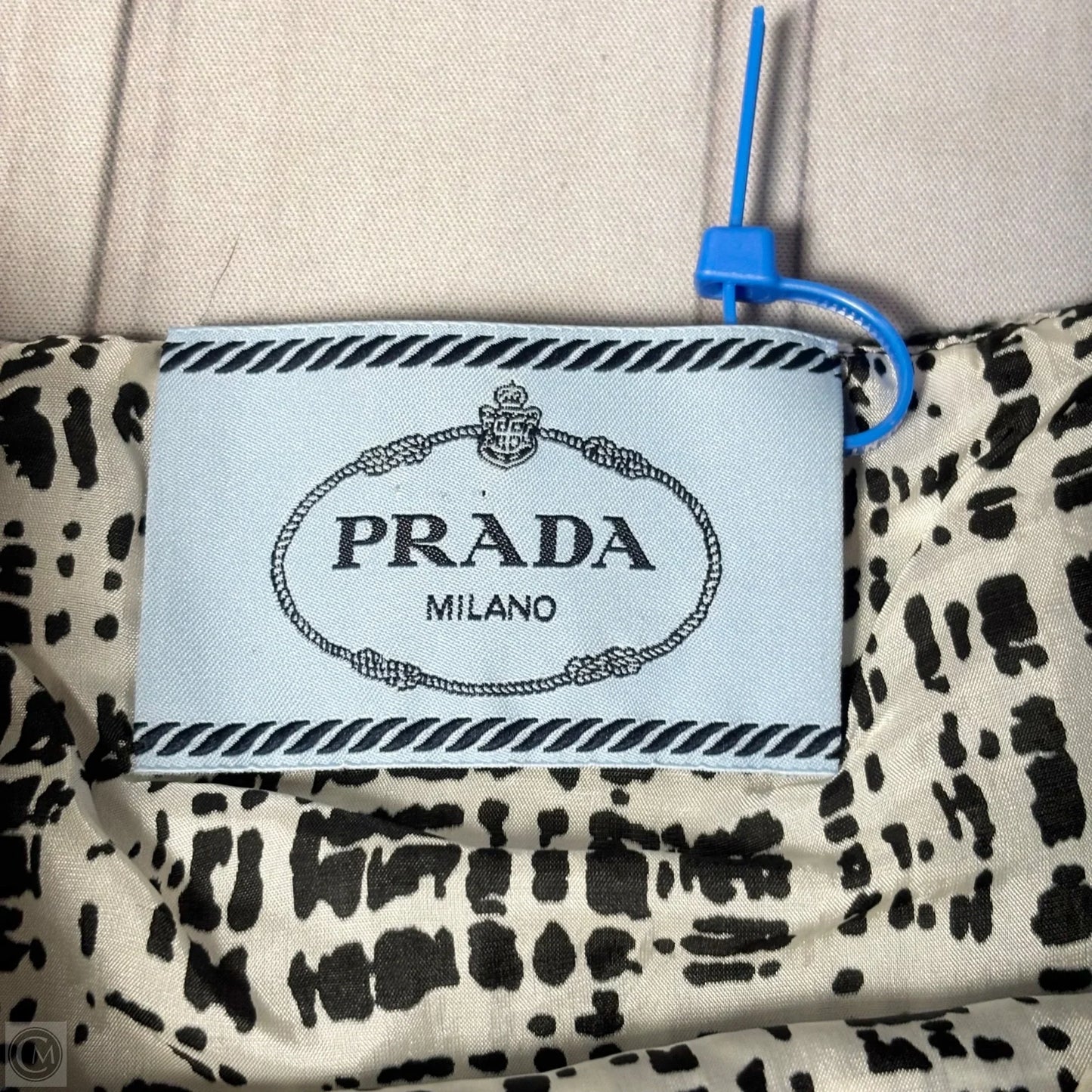 Dress Luxury Designer By Prada In Black & White, Size: S