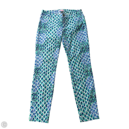 Pants Designer By Lilly Pulitzer In Blue & White, Size: 2