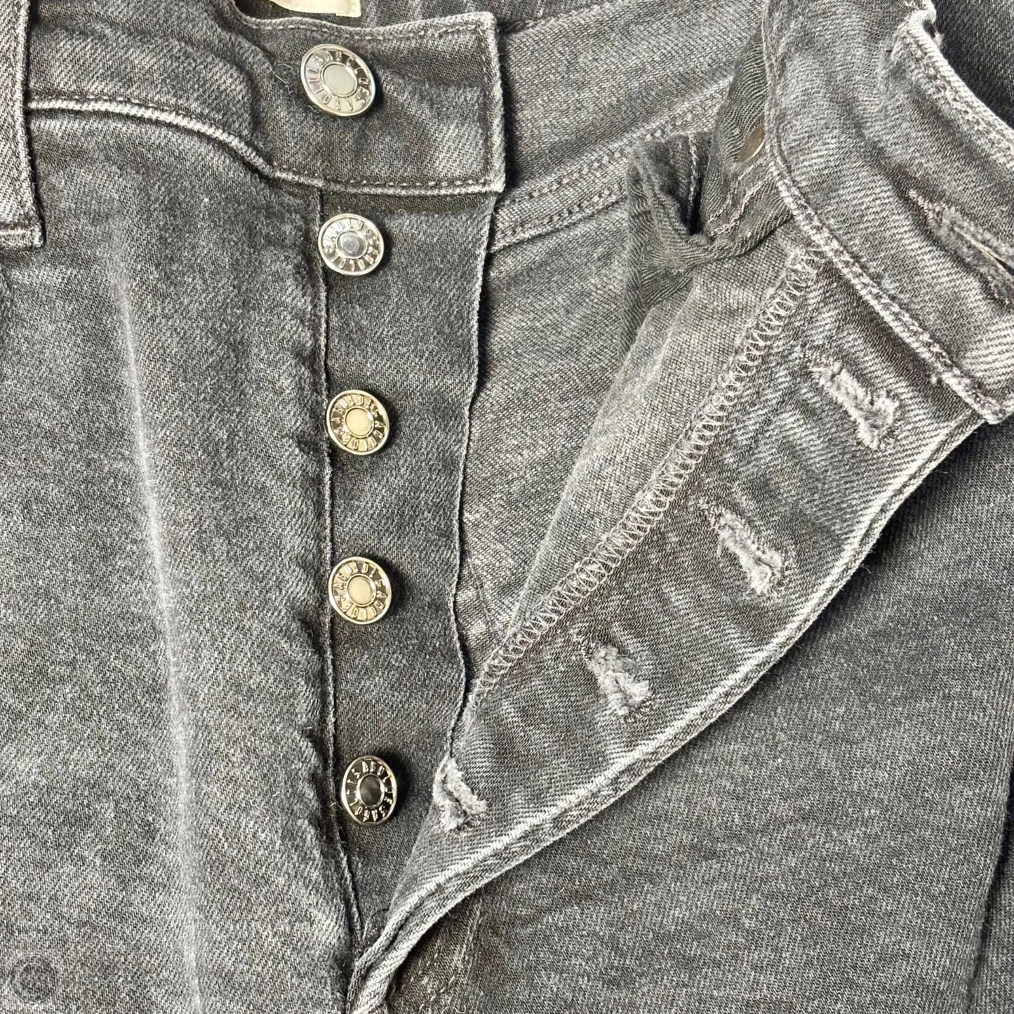 Jeans Straight By Agolde In Black Denim, Size: 4