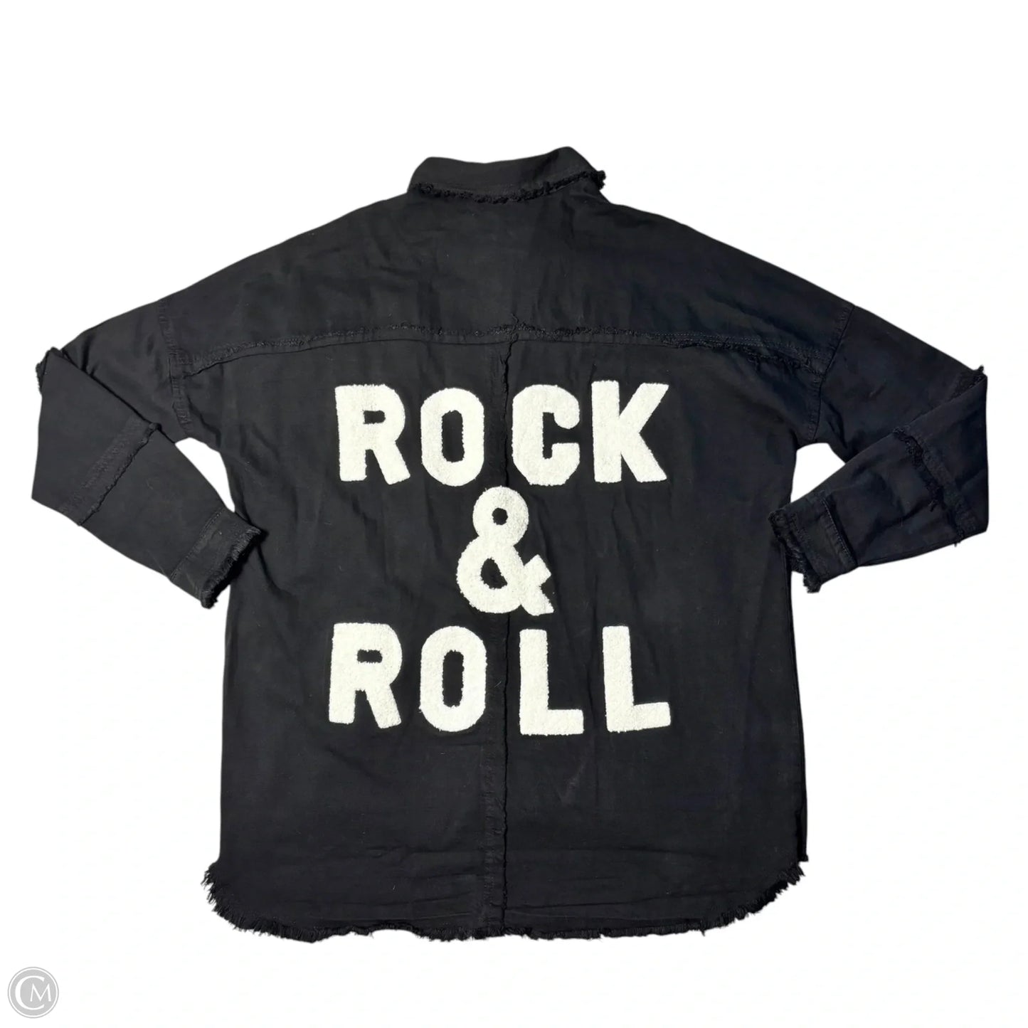 Jacket Shirt By Elan In Black, Size: S
