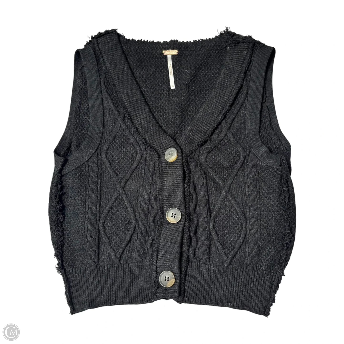 Vest Sweater By Free People In Black, Size: M
