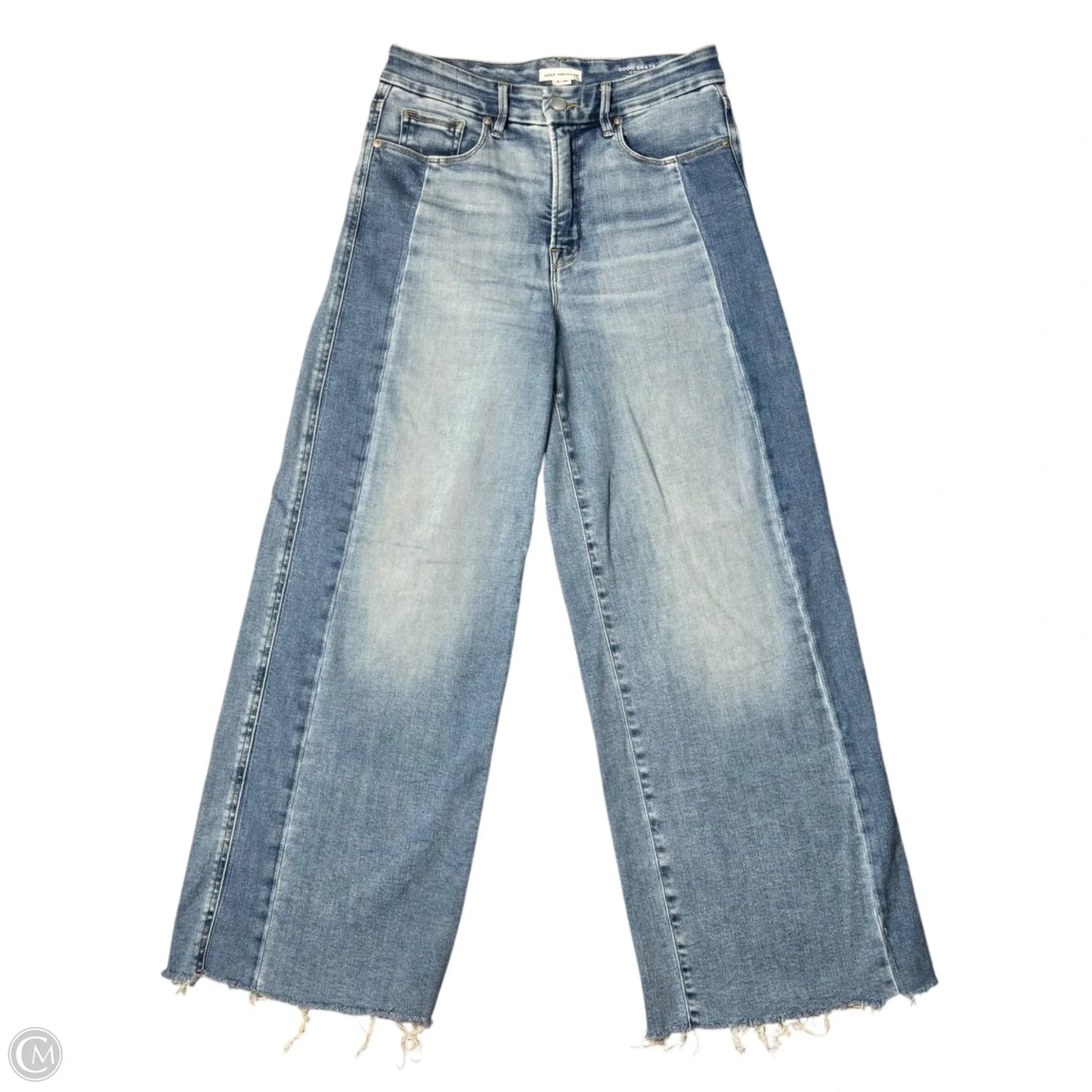 Jeans Wide Leg By Good American In Blue Denim, Size: 8