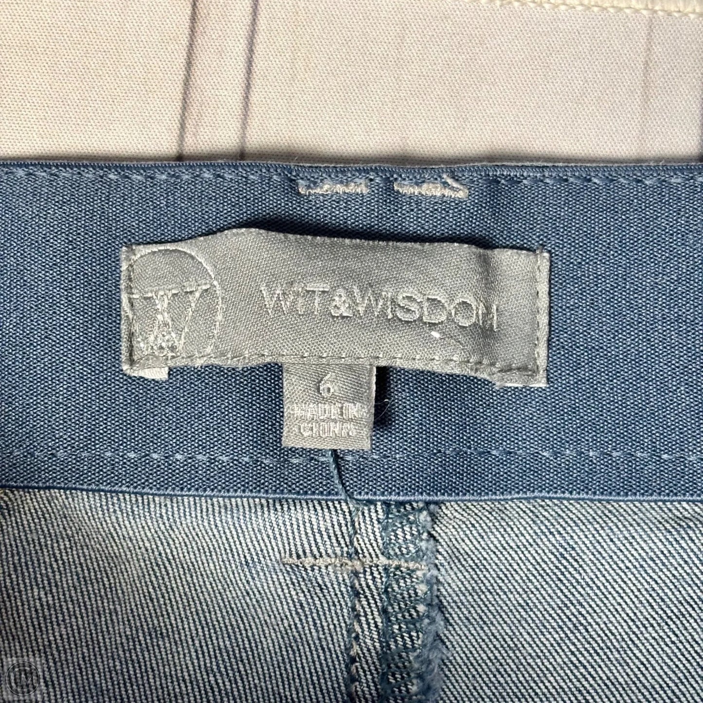 Jeans Boyfriend By Wit & Wisdom In Blue Denim, Size: 6