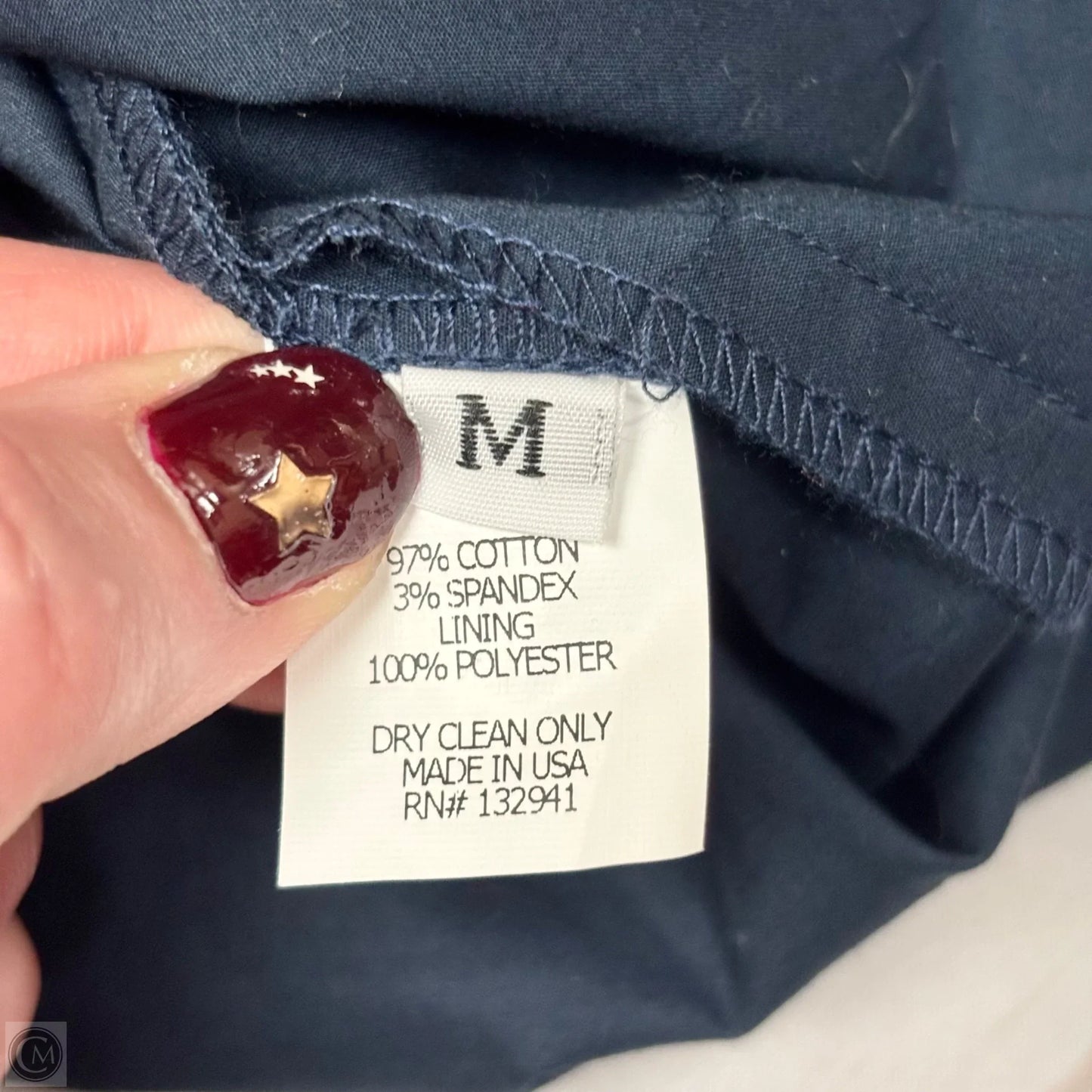 Top Short Sleeve By Amanda Uprichard In Navy, Size: M