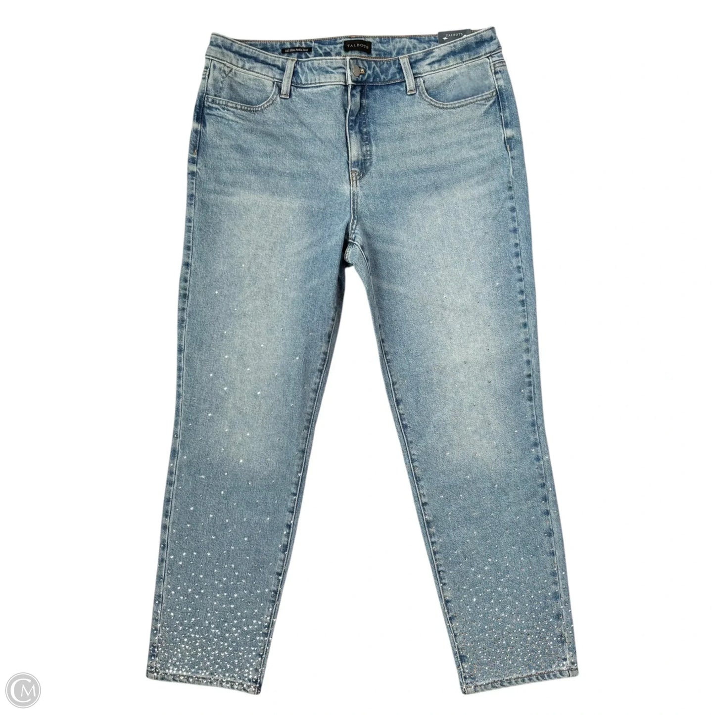 Jeans Straight By Talbots In Blue Denim, Size: 14