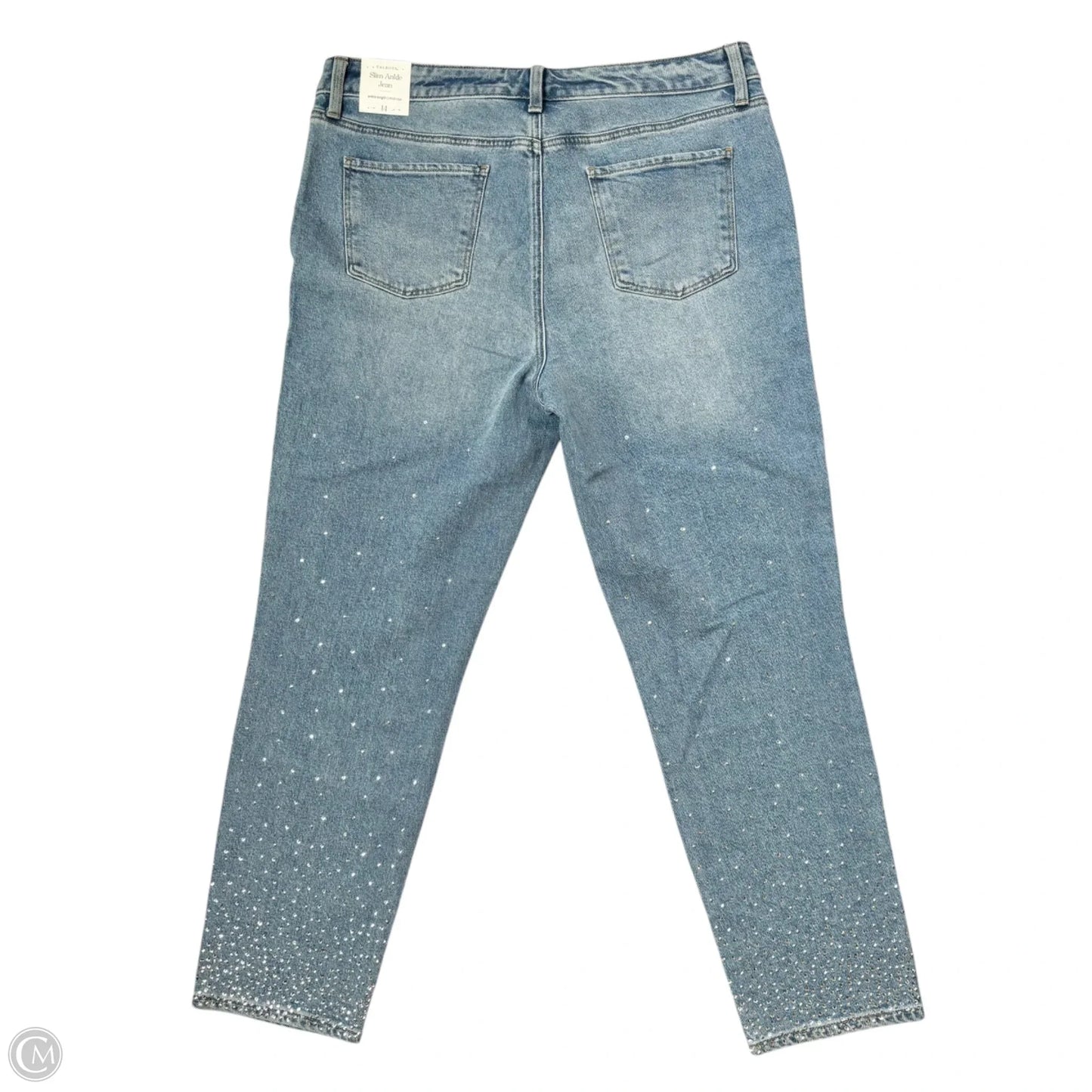 Jeans Straight By Talbots In Blue Denim, Size: 14