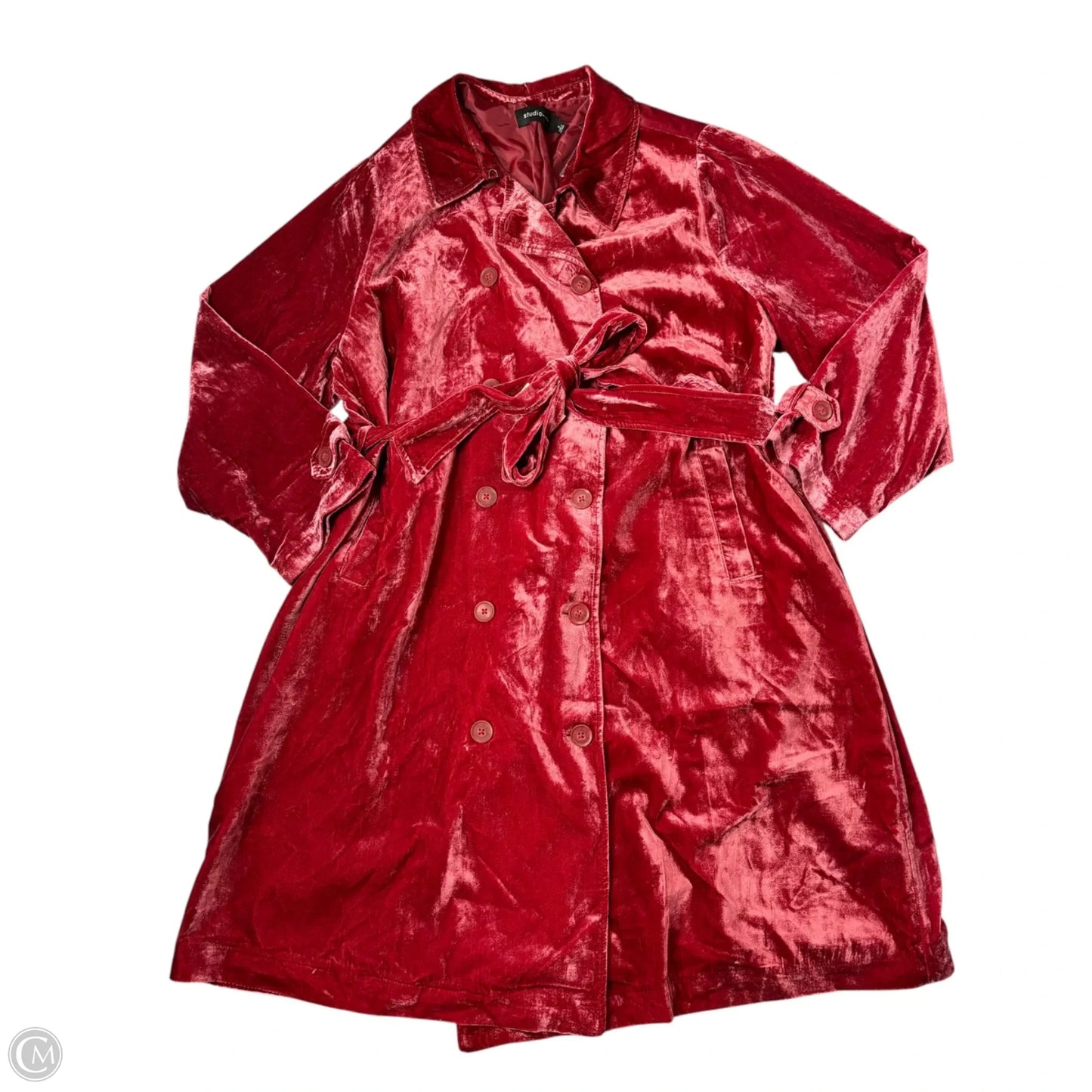Coat Trench Coat By Torrid In Red, Size: 3x